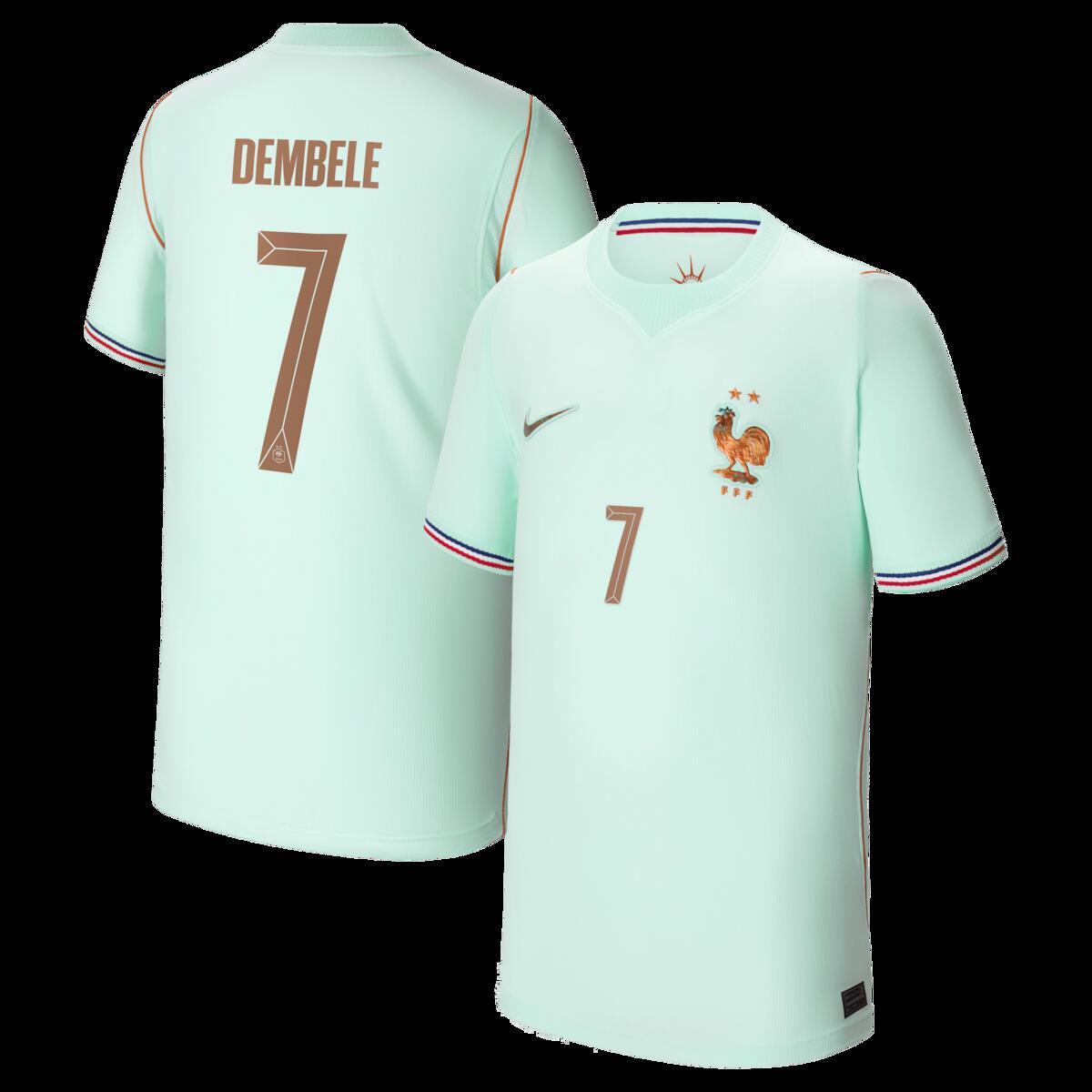 【公式グッズ】NATIONAL TEAM フランス代表 デンベレ アウェイ ユニフォーム （レプリカ） Nike/ナイキ ユース・ジュニアサイズ グリーン (NIK S26 Youth Stadium Replica Jersey - Player)