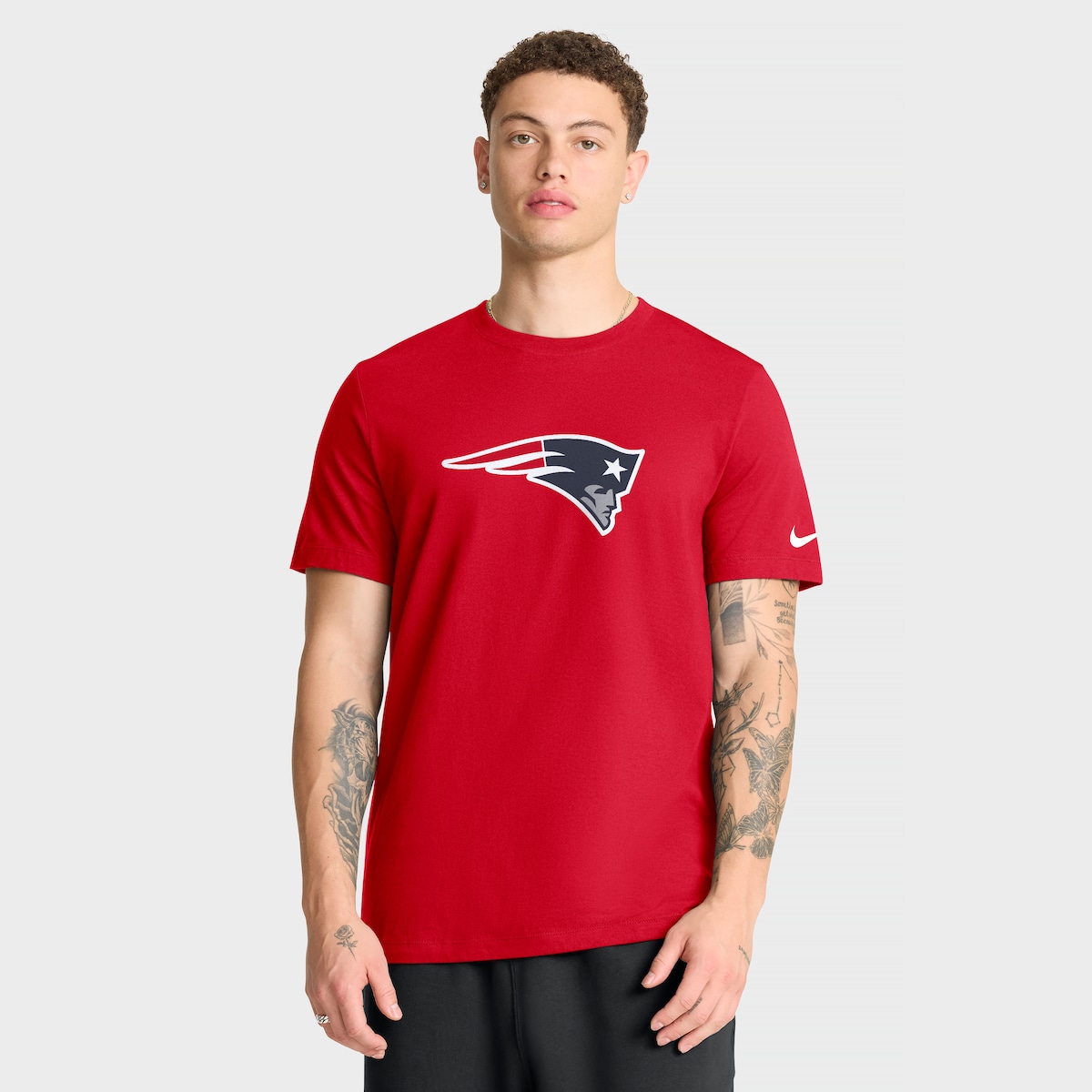 【公式グッズ】NFL ペイトリオッツ Tシャツ Nike/ナイキ メンズ レッド (Mens Nike Logo Essential Cotton Tee)
