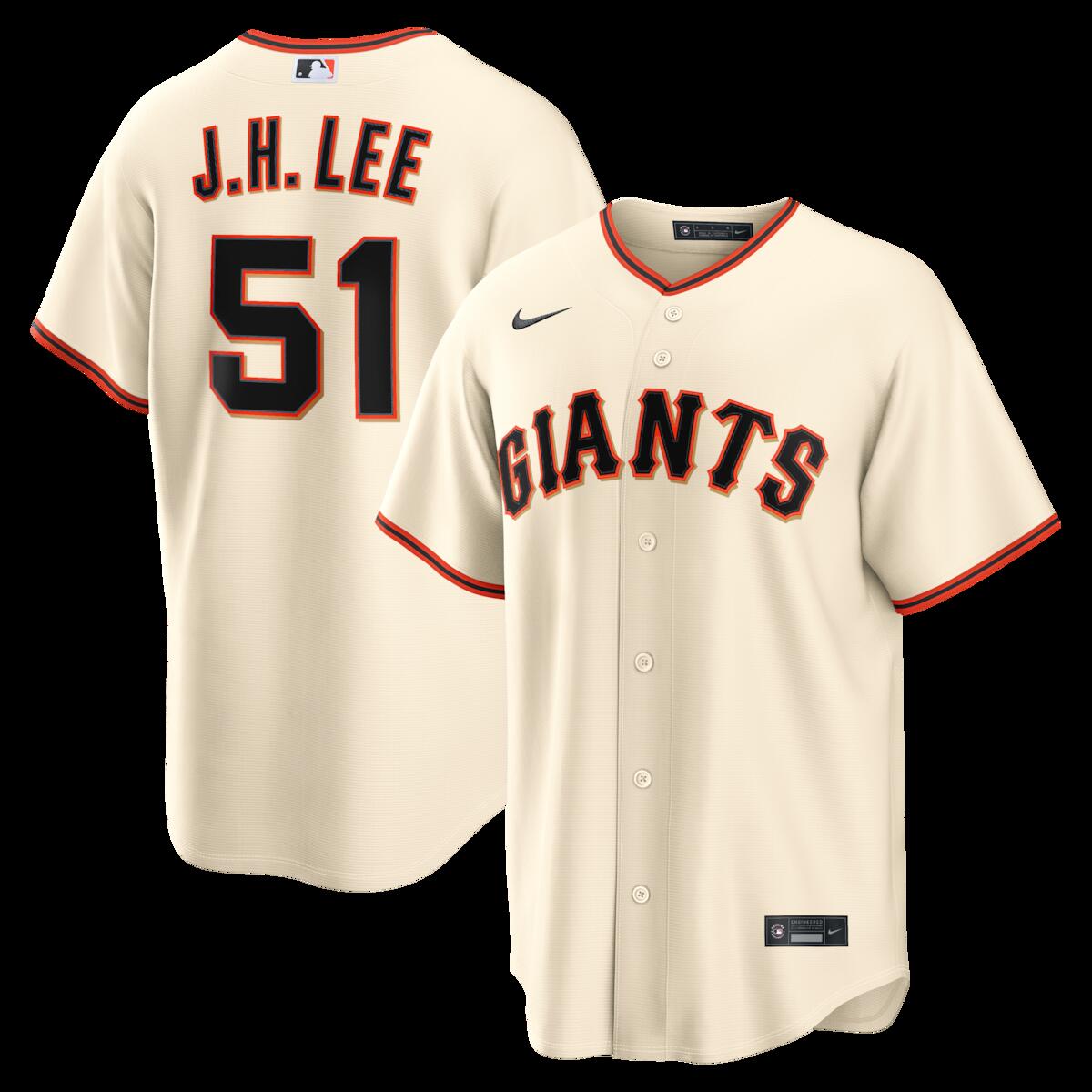 【公式グッズ】MLB ジャイアンツ チョン・フーリ ホーム ユニフォーム （レプリカ） Nike/ナイキ メンズ クリーム (Nike 2026 Men's Replica RP26 Core Jersey - Starter Player)｜Fanatics公式ストア 店