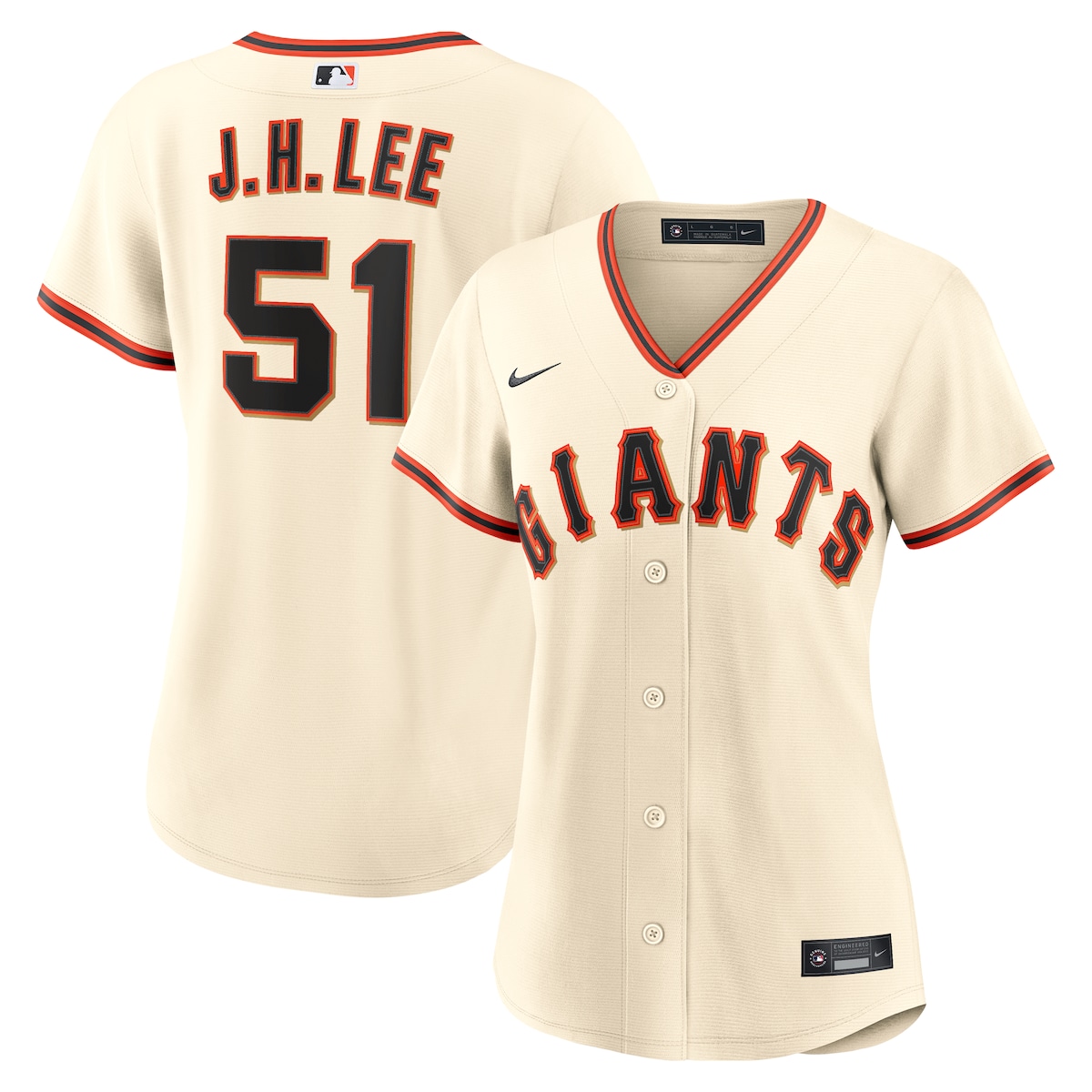 【公式グッズ】MLB ジャイアンツ チョン・フーリ ホーム ユニフォーム (レプリカ) Nike/ナイキ レディース クリーム (Women’s RPW6 Replica Jersey ― Inline ― Starter Player)