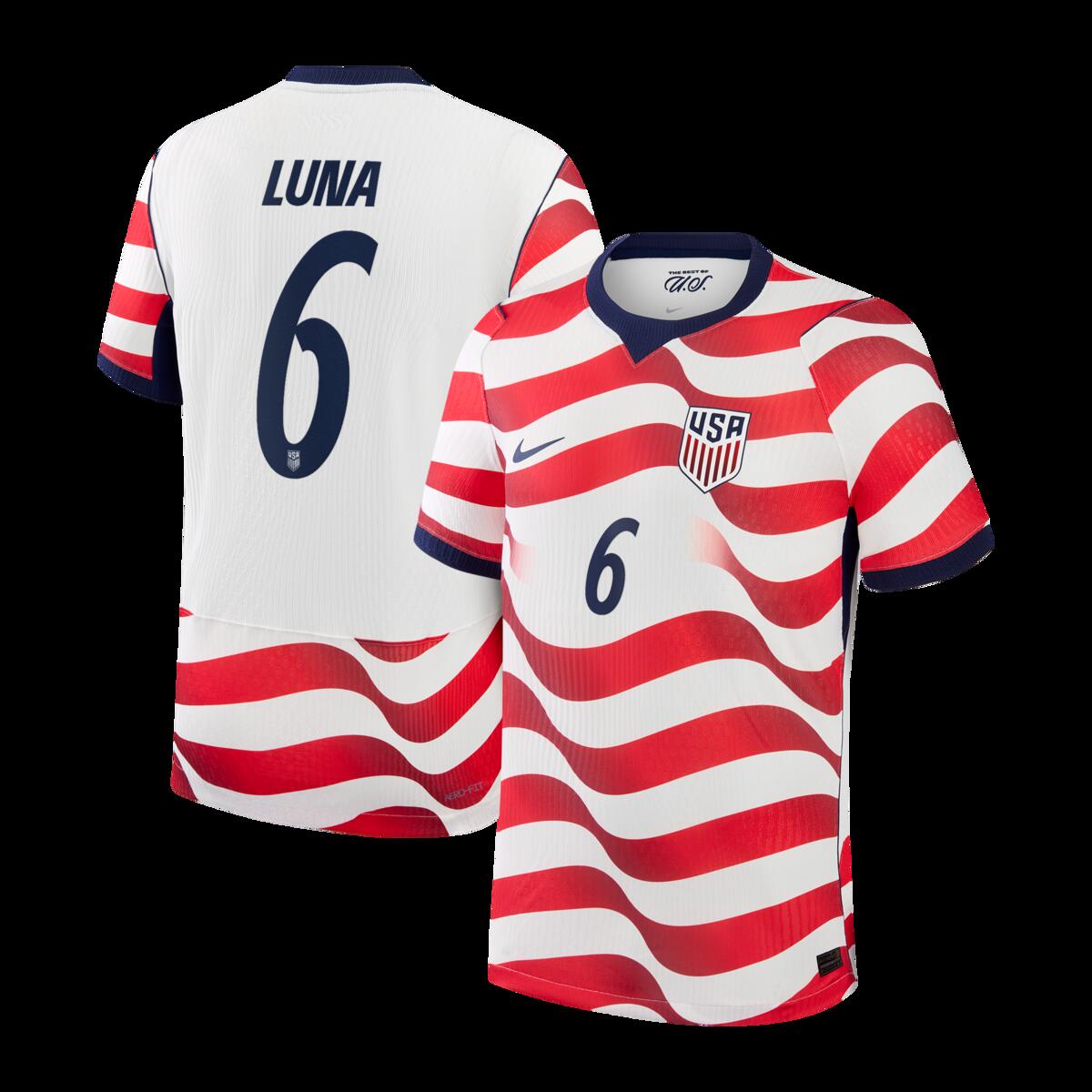 【公式グッズ】NATIONAL TEAM アメリカ代表 ディエゴ・ルナ ホーム ユニフォーム （オーセンティック） Nike/ナイキ メンズ ホワイト (NIK S26 Men' s Match Authentic Jersey - Player)