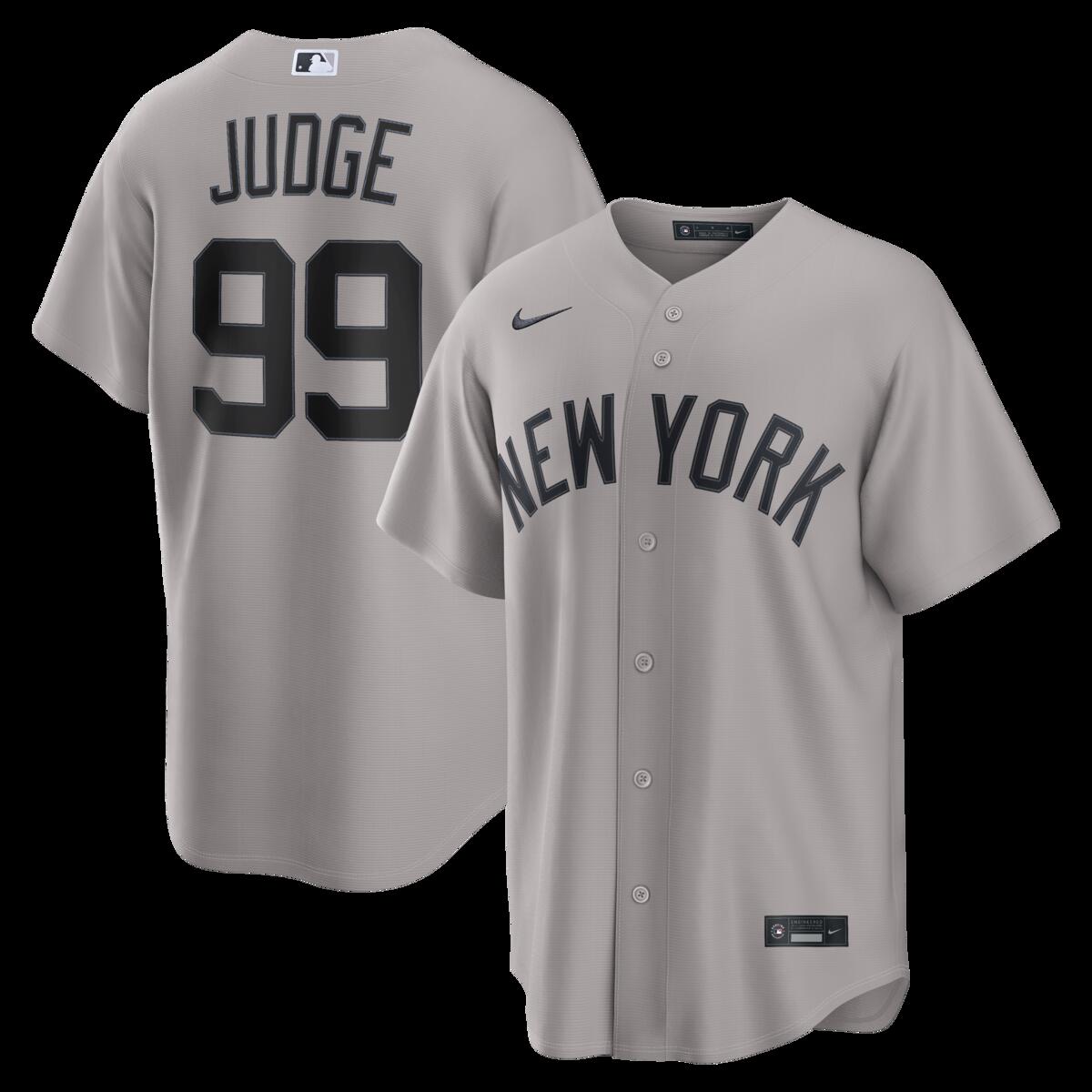 【公式グッズ】MLB ヤンキース アーロン・ジャッジ ロード ユニフォーム （レプリカ） Nike/ナイキ メンズ グレイ (Nike 2026 Men's Replica RP26 Core Jersey - Starter Player)
