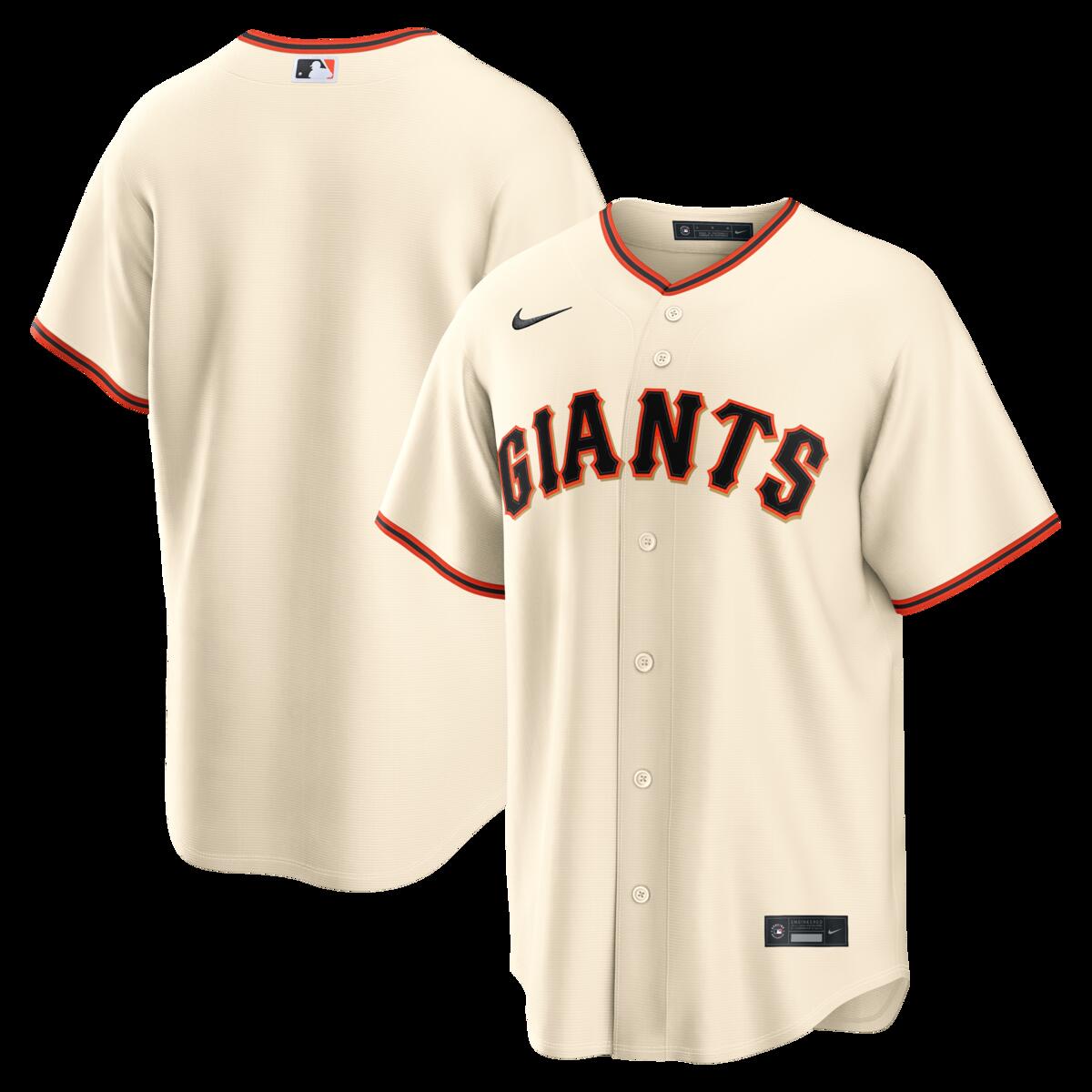 【公式グッズ】MLB ジャイアンツ ホーム ユニフォーム （レプリカ） Nike/ナイキ メンズ クリーム (Men's Nike 2026 Replica CORE Jersey - Team Front)