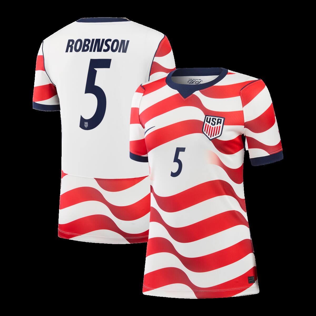 【公式グッズ】NATIONAL TEAM アメリカ代表 アントニー・ロビンソン ホーム ユニフォーム （レプリカ） Nike/ナイキ レディース ホワイト (NIK S26 Women's Stadium Replica Jersey - Player)