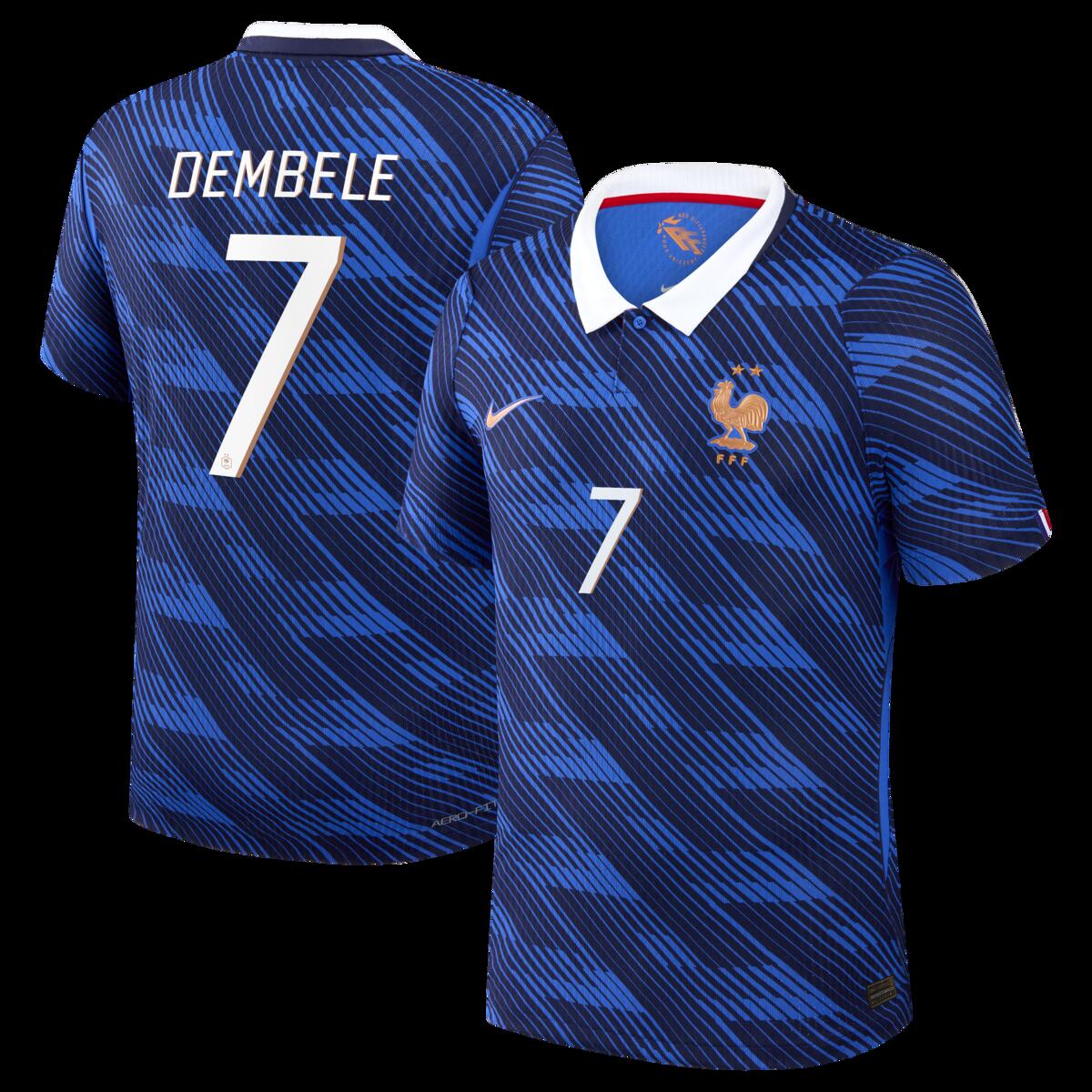 【公式グッズ】NATIONAL TEAM フランス代表 デンベレ ホーム ユニフォーム （オーセンティック） Nike/ナイキ メンズ ブルー (NIK S26 Men' s Match Authentic Jersey - Player)