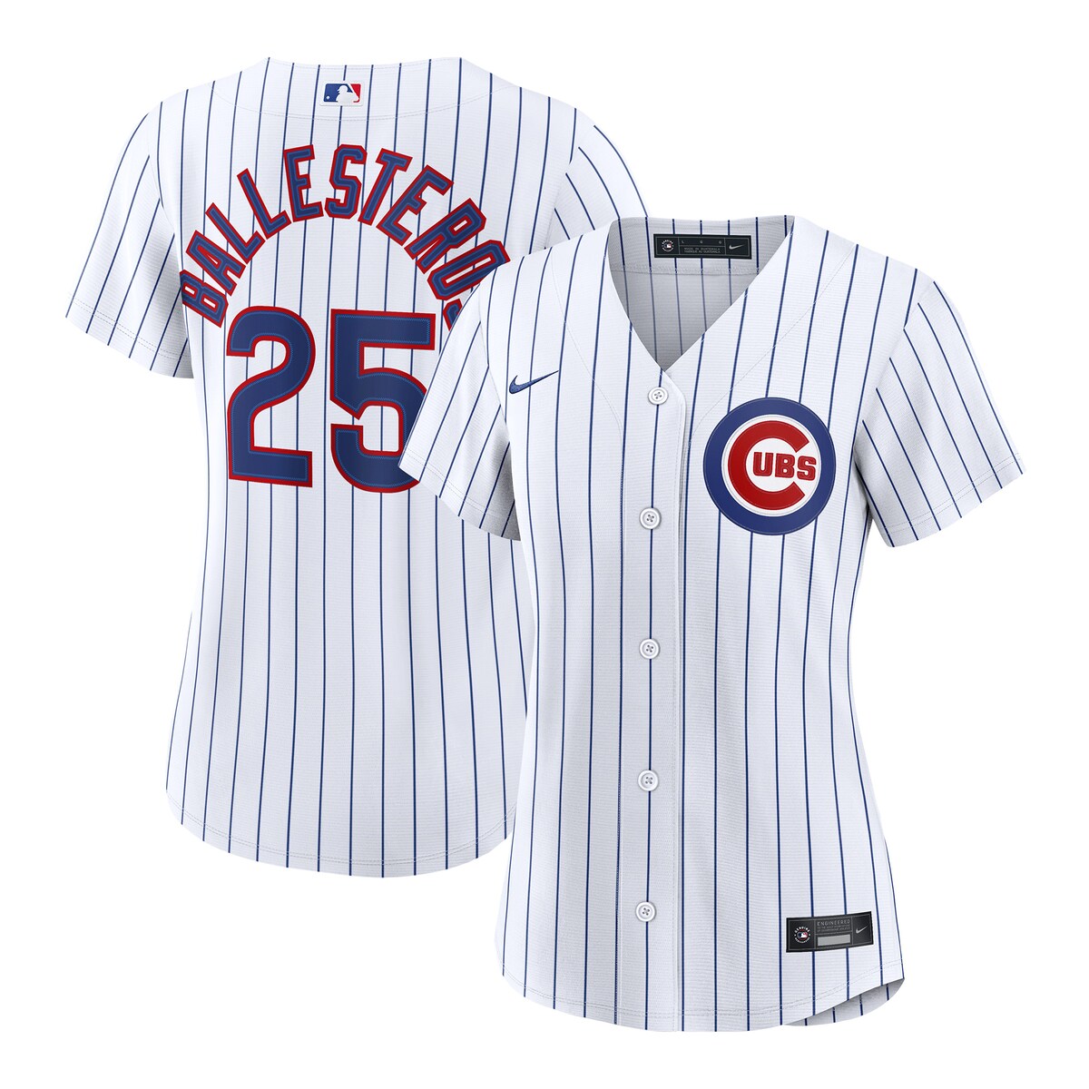 【公式グッズ】MLB カブス モイセス・バジェステロス ホーム ユニフォーム （レプリカ） Nike/ナイキ レディース ホワイト (Women’s RPW6 Replica Jersey ― Inline ― Starter Player)