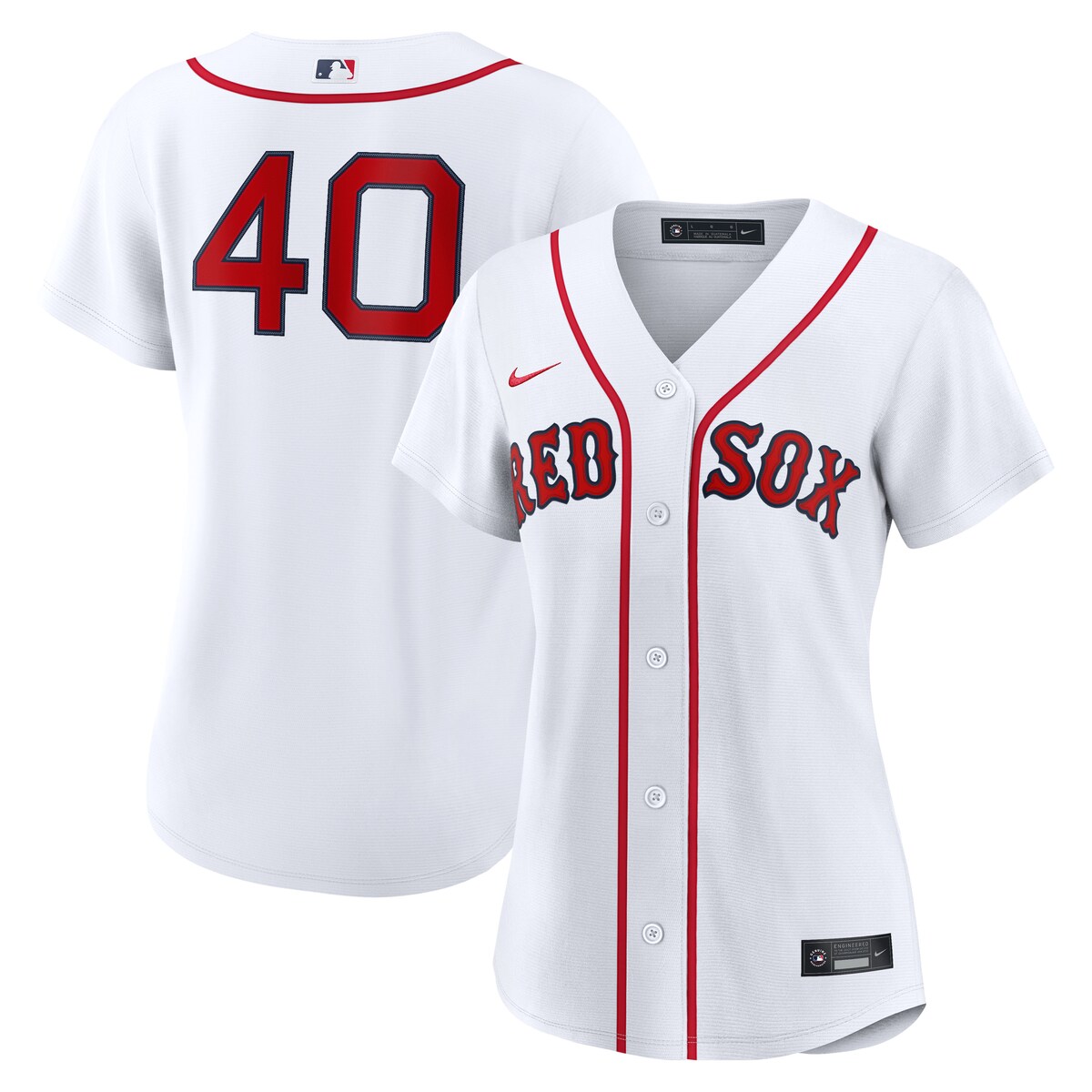 【公式グッズ】MLB レッドソックス ウィルソン・コントレラス ホーム ユニフォーム (レプリカ) Nike/ナイキ レディース ホワイト (Women’s RPW6 Replica Jersey — Inline — Starter Player)|Fanatics公式ストア 店