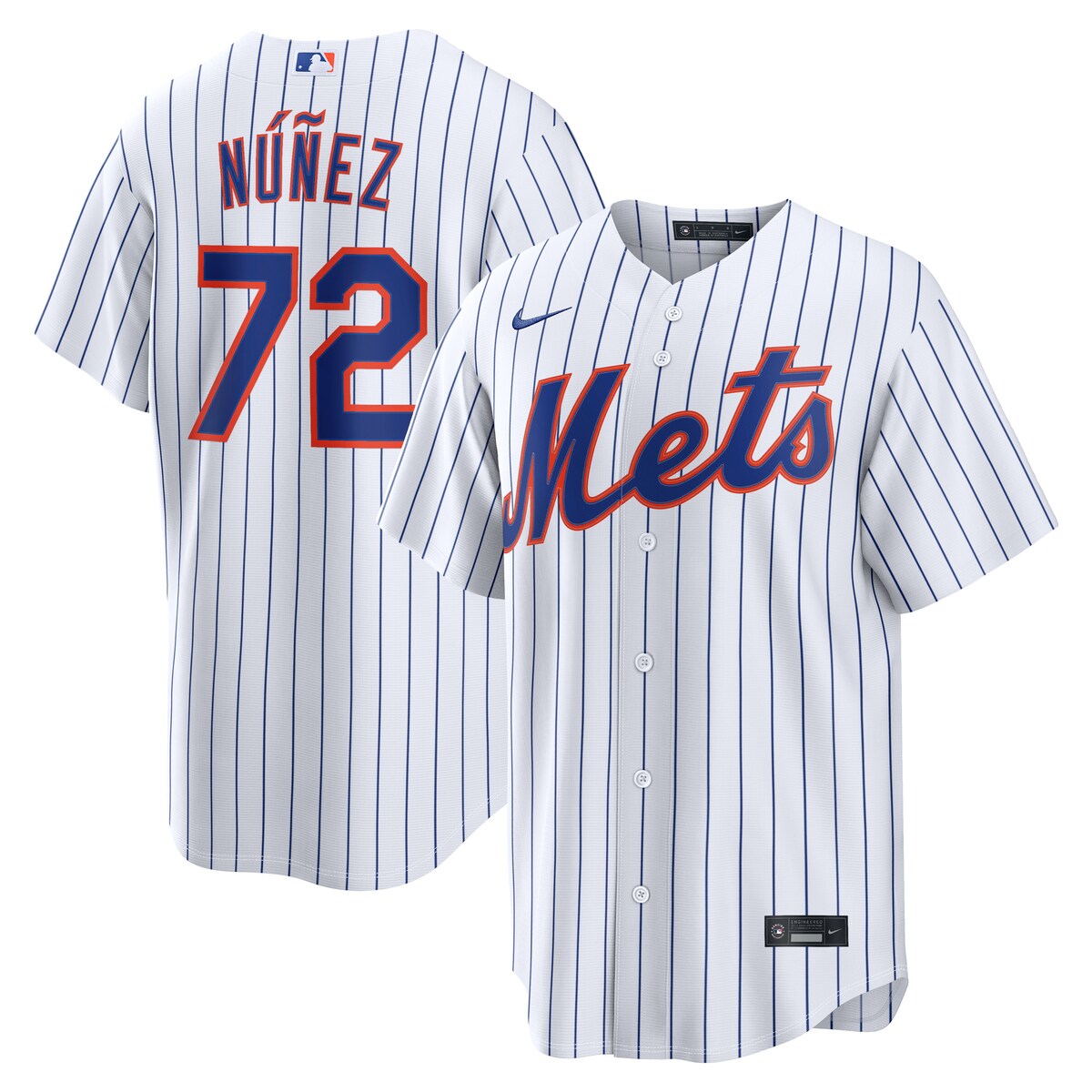 【公式グッズ】MLB メッツ デドニエル・ヌニェス ホーム ユニフォーム （レプリカ） Nike/ナイキ メンズ ホワイト (Nike 2026 Men's Replica RP26 Core Jersey - Starter Player)