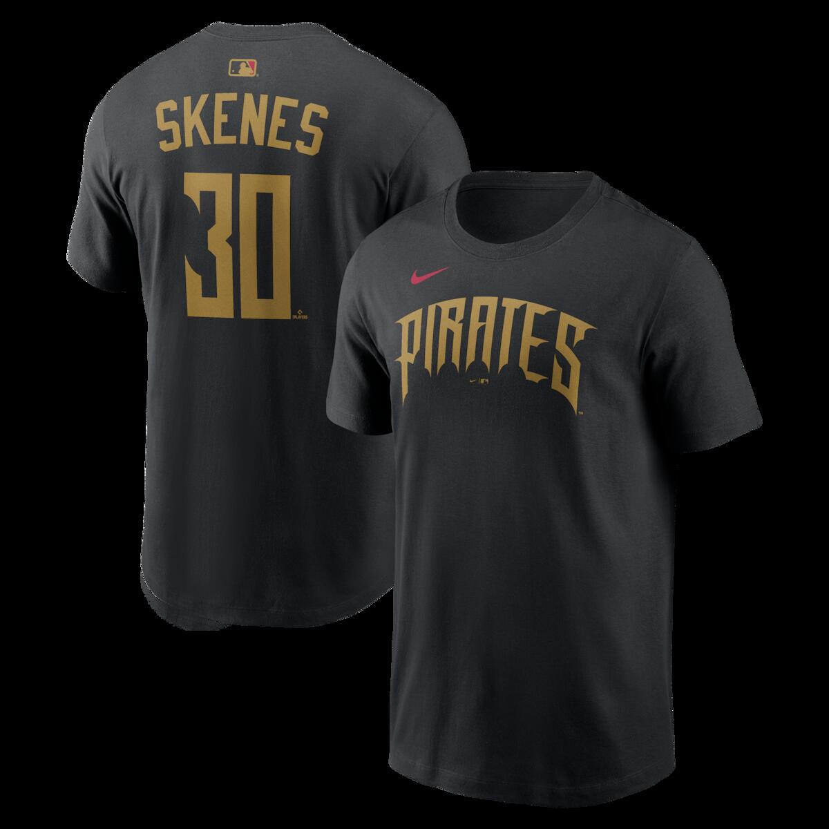 【公式グッズ】MLB パイレーツ ポール・スキーンズ ネーム&ナンバー Tシャツ Nike/ナイキ メンズ ブラック (Nike Men's N&N City Connect Tee - 2026)｜Fanatics公式ストア 店