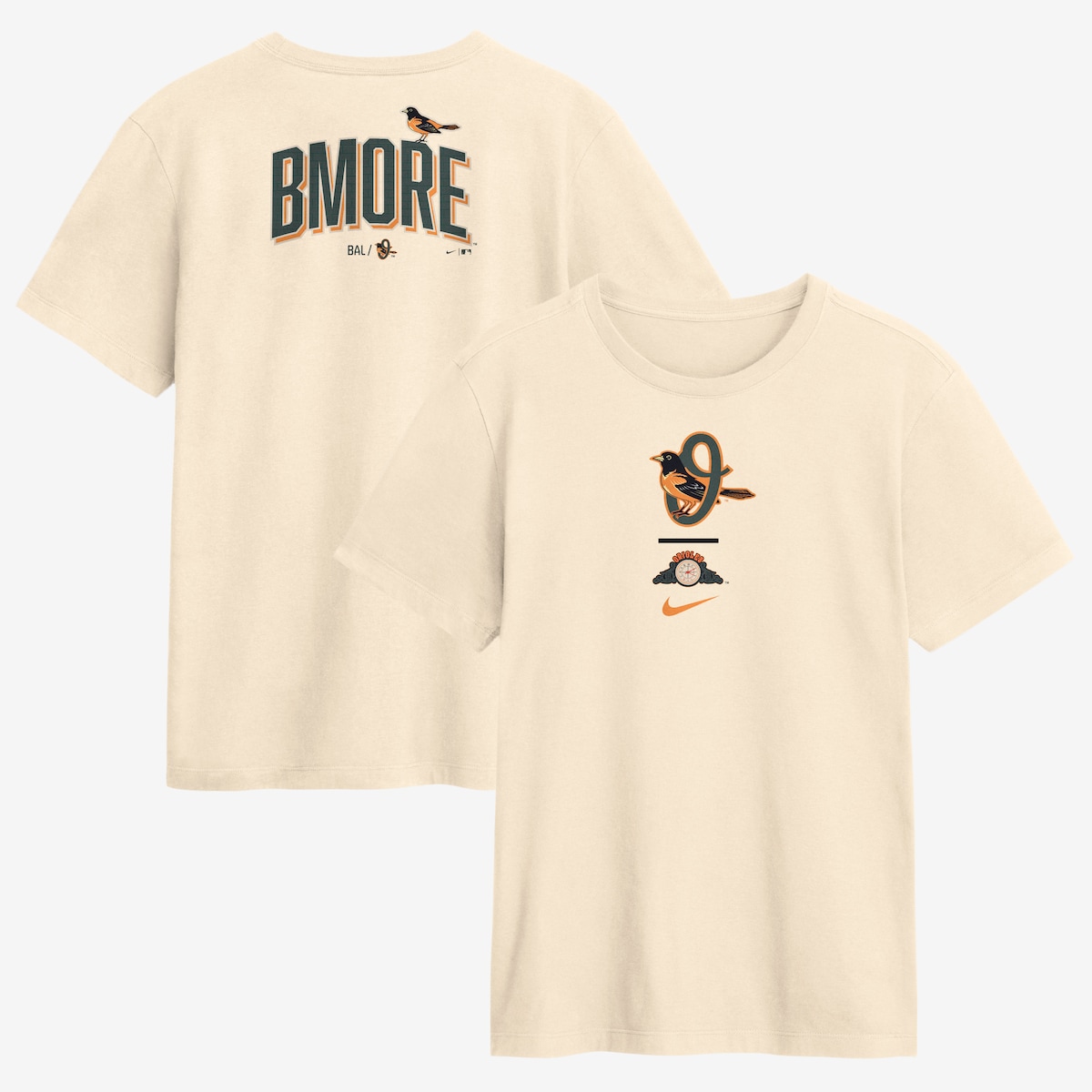 【公式グッズ】MLB オリオールズ シティコネクト Tシャツ Nike/ナイキ メンズ クリーム (Men's Nike MLB 2 Hit City Connect 2 Hit Cotton Tee)