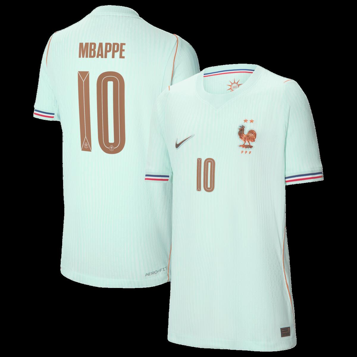 【公式グッズ】NATIONAL TEAM フランス代表 エムバペ アウェイ ユニフォーム （オーセンティック） Nike/ナイキ ユース・ジュニアサイズ グリーン (NIK S26 Youth Match Authentic Jersey - Player)
