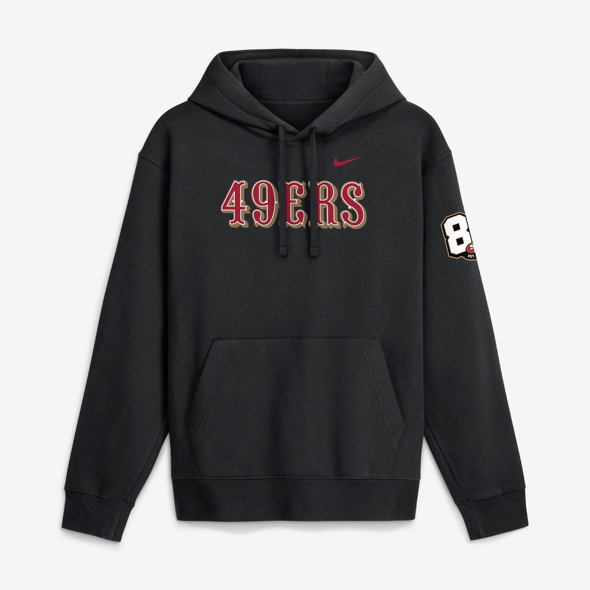 【公式グッズ】NFL 49ers フリース パーカー Nike/ナイキ メンズ ブラック (Men's Nike 80th Anniversary Goal Line Club Fleece POH)｜Fanatics公式ストア 店
