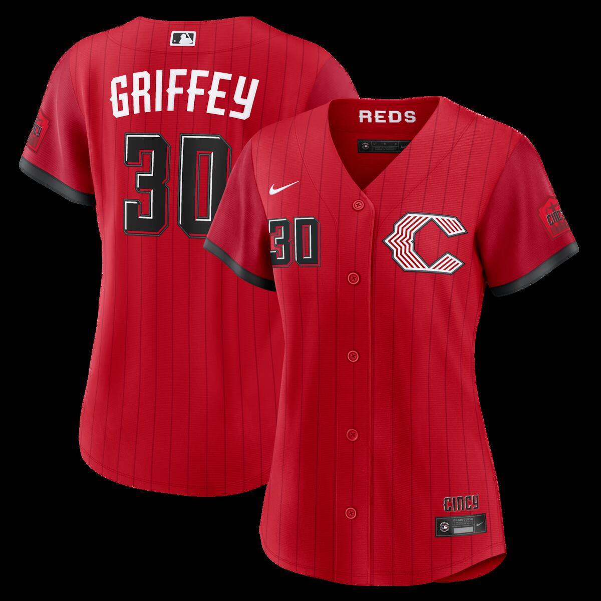 【公式グッズ】MLB レッズ ケン・グリフィーJr. シティコネクト ユニフォーム （レプリカ） Nike/ナイキ レディース レッド (Nike 2026 Women's Stadium City Connect Jersey - Player)