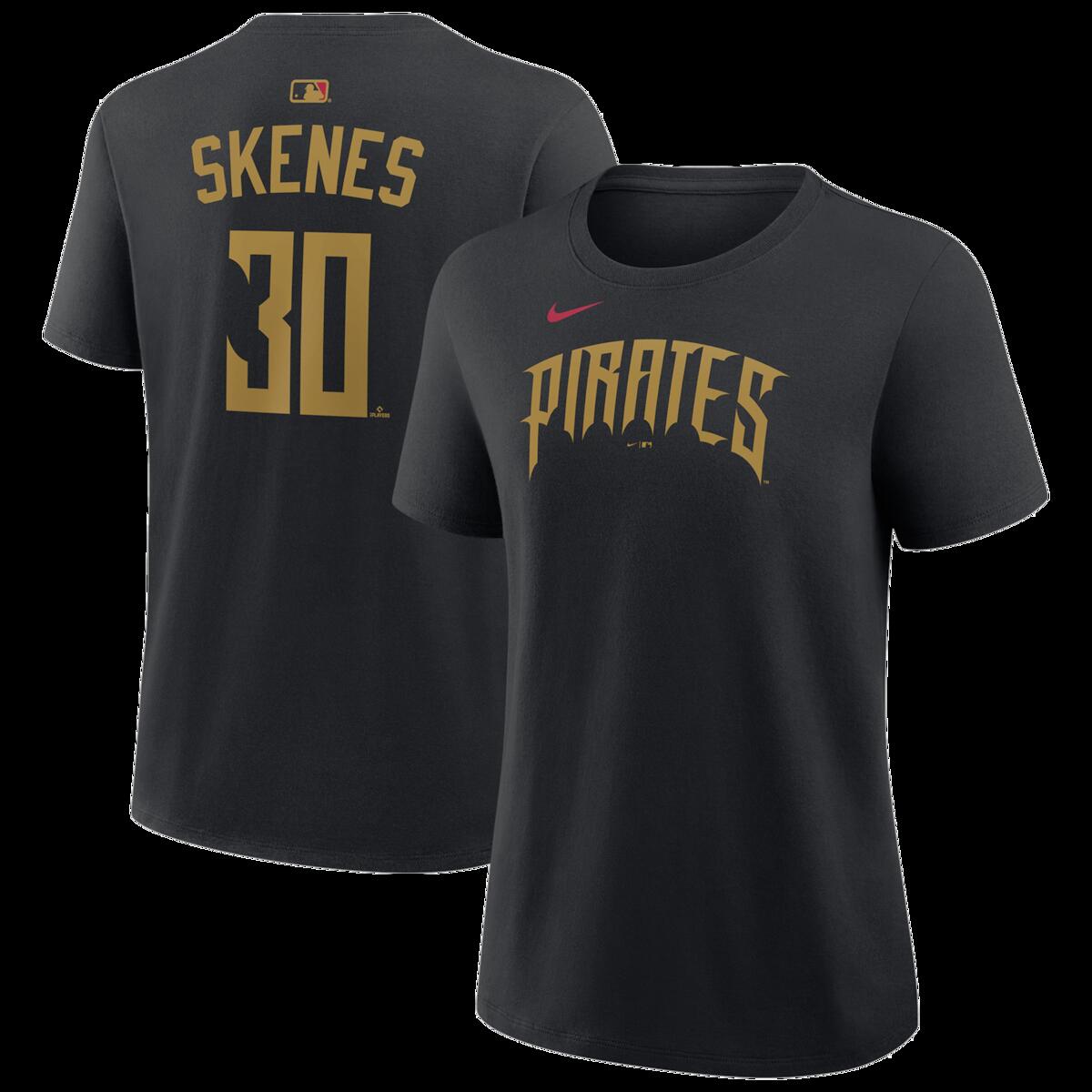 Women's Nike Paul Skenes Black Pittsburgh Pirates 2026 City Connect Name & Number T-Shirt