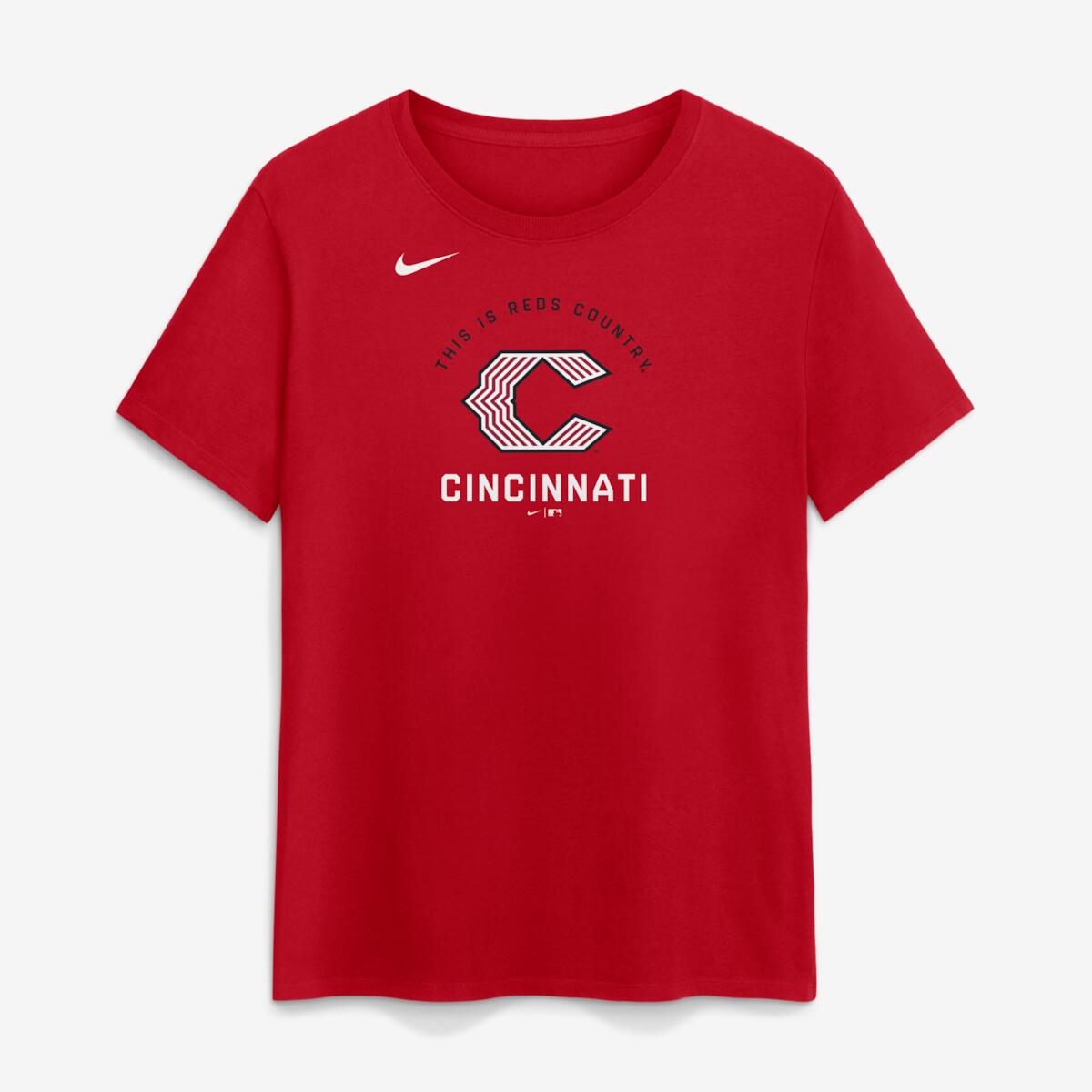 【公式グッズ】MLB レッズ シティコネクト Tシャツ Nike/ナイキ レディース レッド (Women's Nike MLB City Connect Cotton Tee)
