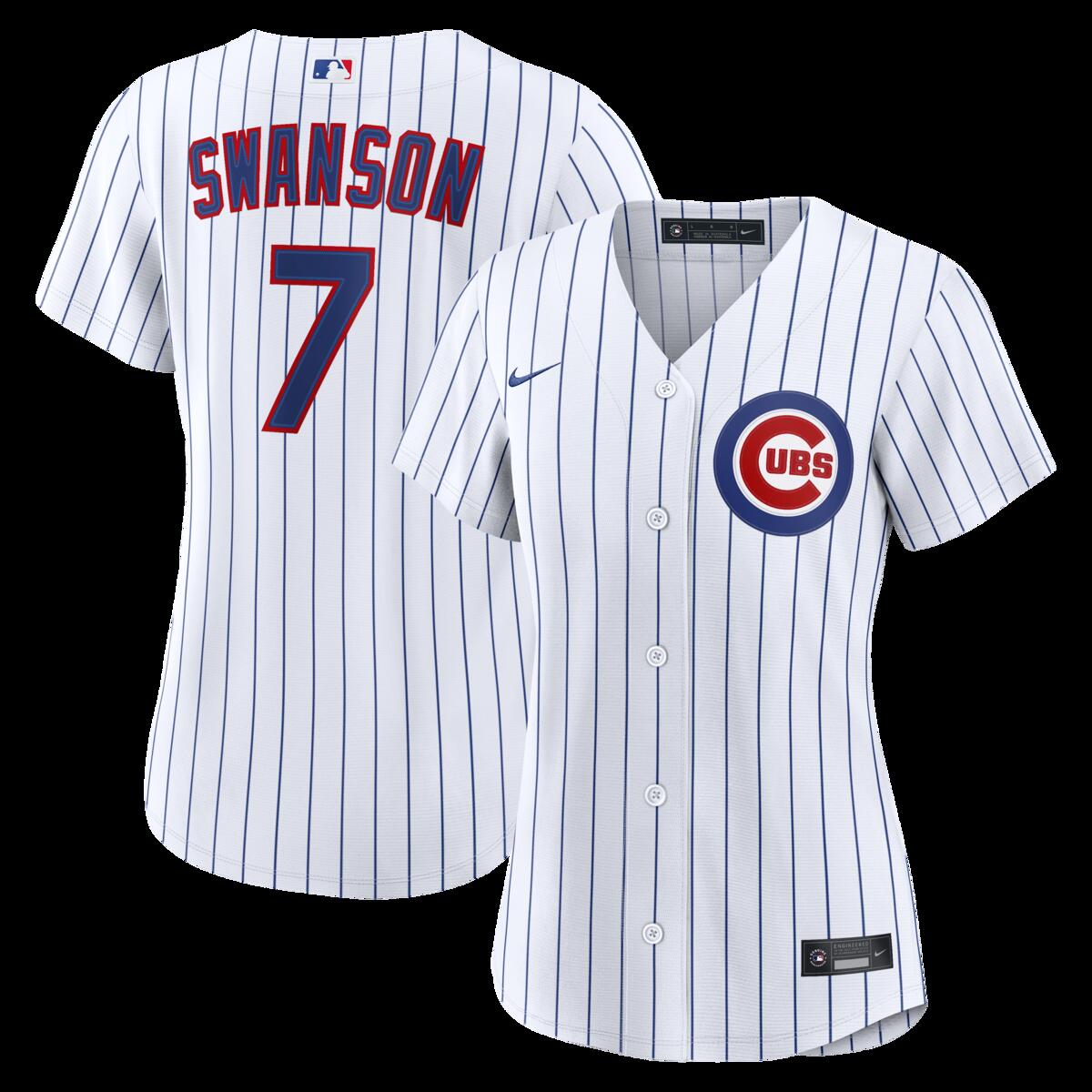 Women's Nike Dansby Swanson White Chicago Cubs Home Replica Jersey