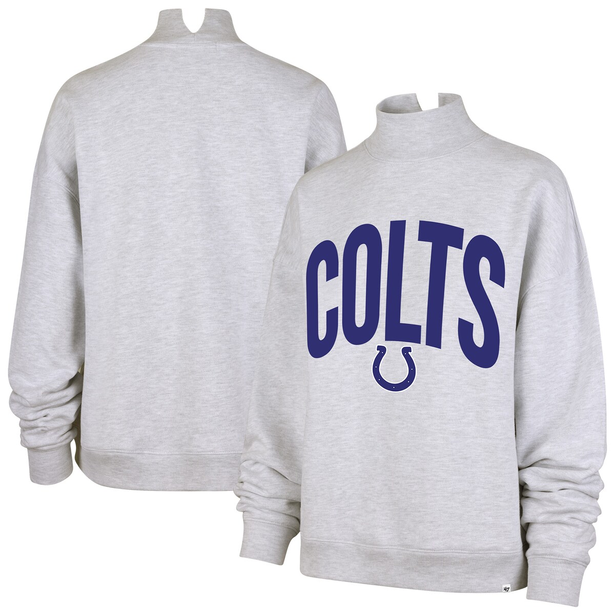 【公式グッズ】NFL コルツ トレーナー '47/フォーティーセブン レディース グレイ (NFL Womens 47 Subtle Muse Mock Neck - R)|Fanatics公式ストア 店