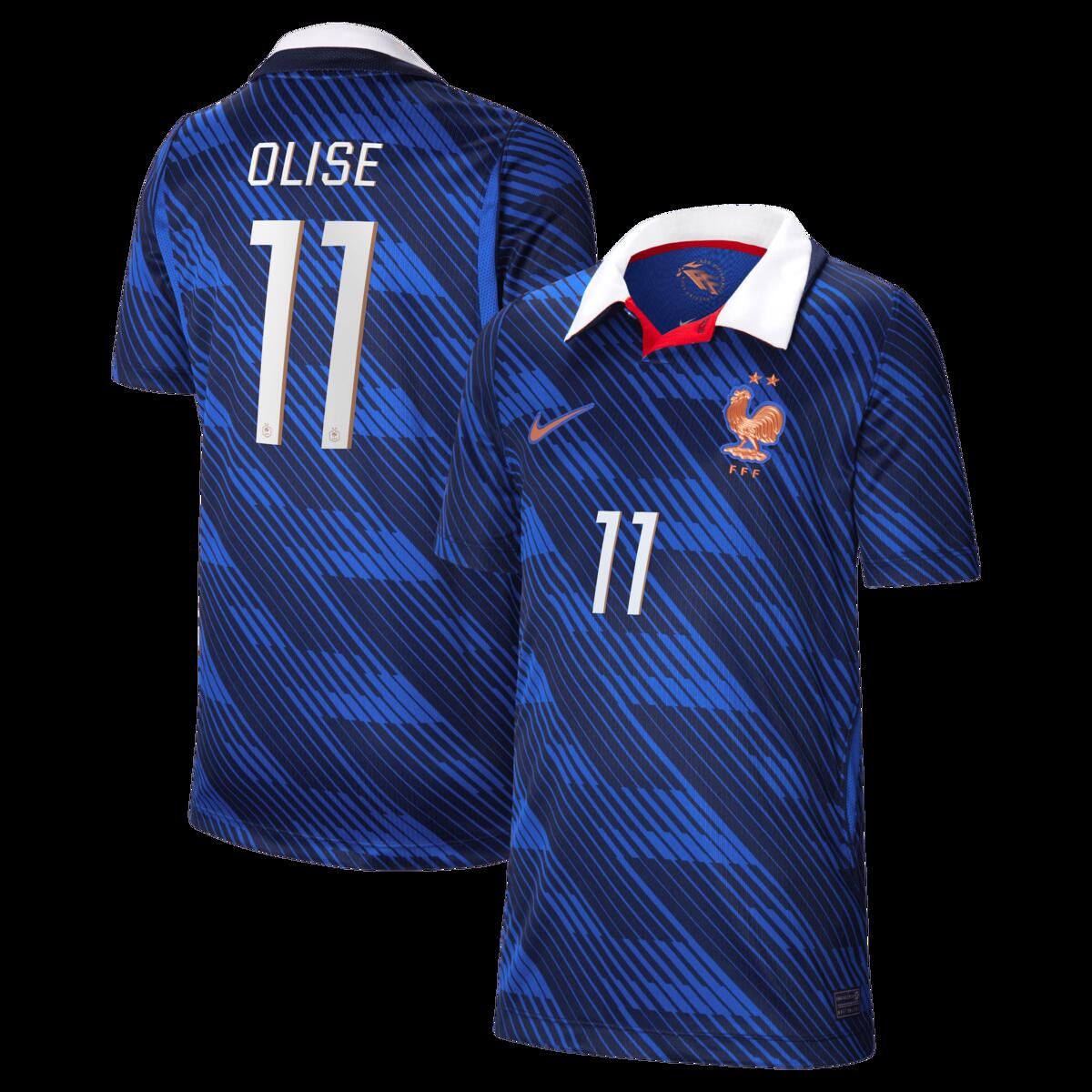 Youth Nike Michael Olise Blue France National Team 2026 Home Stadium Replica Jersey