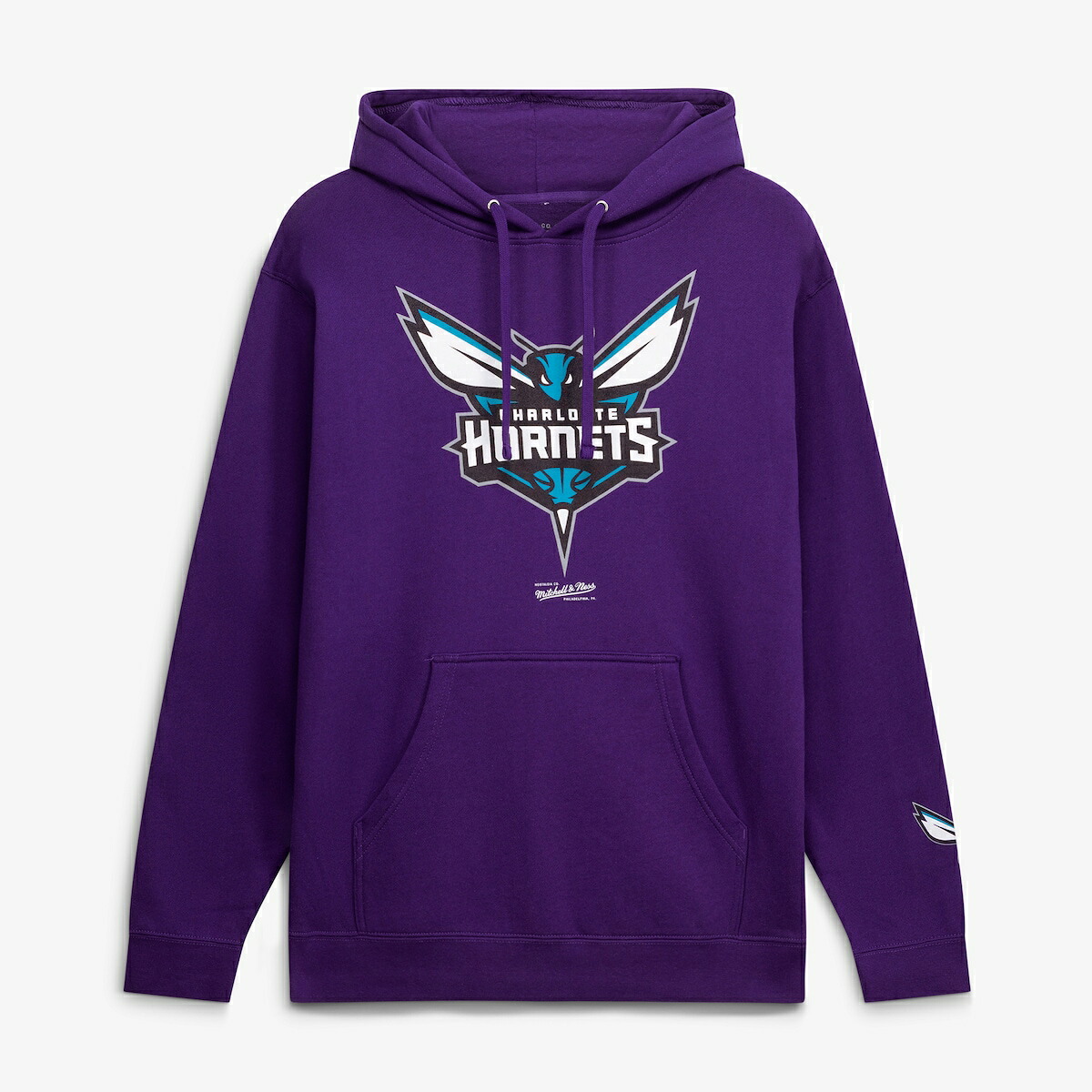 Men's Mitchell & Ness Purple Charlotte Hornets Fleece Hoodie