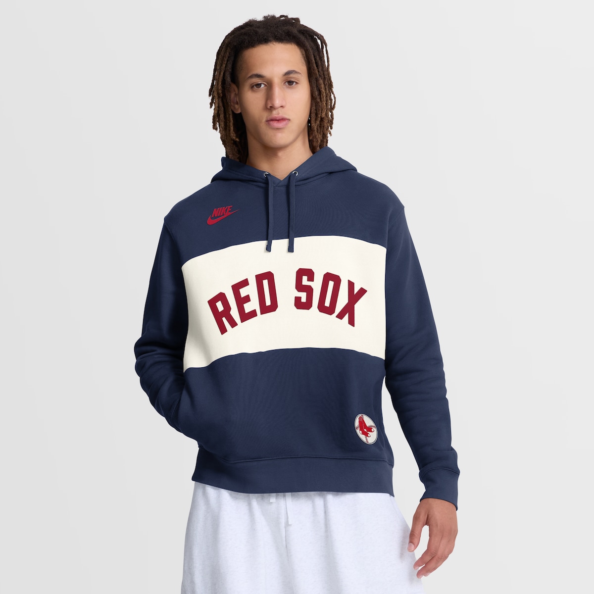 【公式グッズ】MLB レッドソックス パーカー Nike/ナイキ メンズ ネイビー (Men's Nike MLB Cooperstown Legacy Colorblock French Terry Ho)|Fanatics公式ストア 店