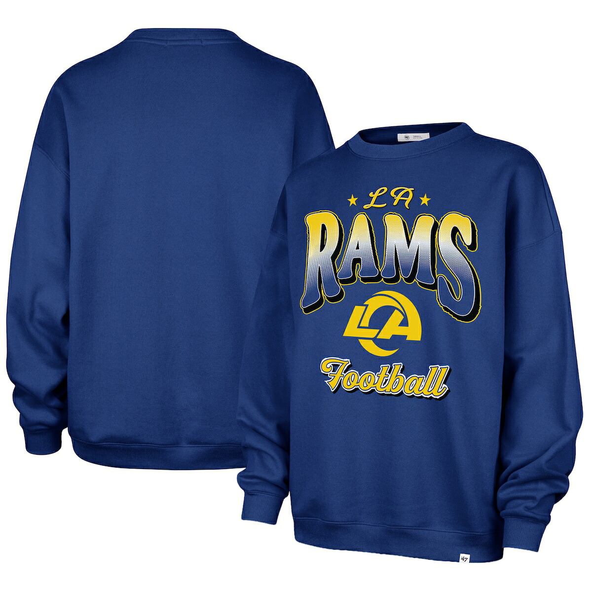 【公式グッズ】NFL ラムズ トレーナー '47/フォーティーセブン レディース ロイヤルブルー (NFL Womens 47 Vibe Check Oversized Crew)|Fanatics公式ストア 店