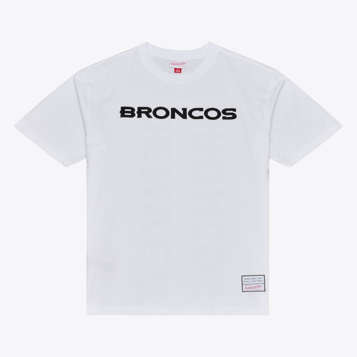 Men's Mitchell & Ness White Denver Broncos Monochrome T-Shirt