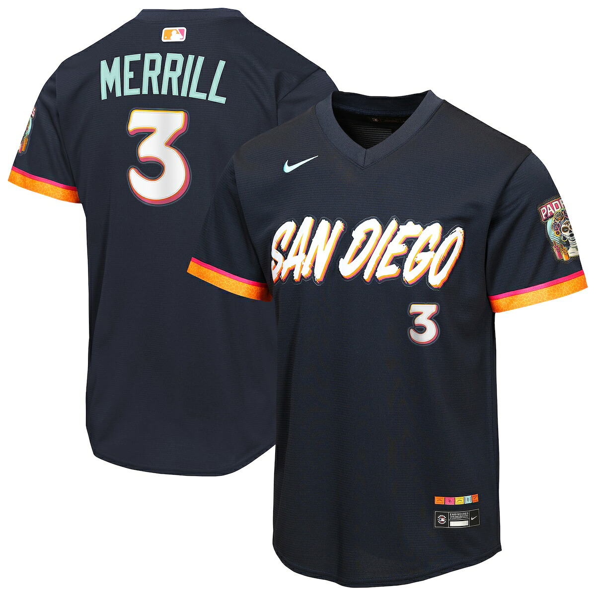 Youth Nike Jackson Merrill Obsidian San Diego Padres 2026 City Connect Stadium Jersey