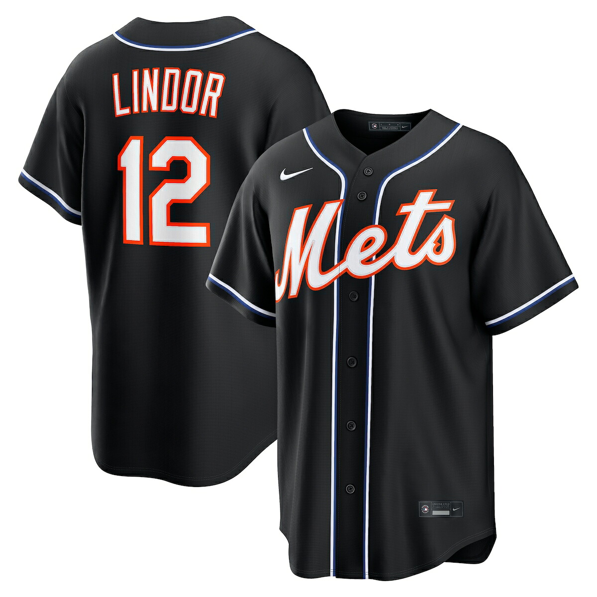 【公式グッズ】MLB メッツ フランシスコ・リンドーア ファッション ユニフォーム Nike/ナイキ メンズ ブラック (Replica Men\'s 2026 Black Fashion Jersey - Player)|Fanatics公式ストア 店