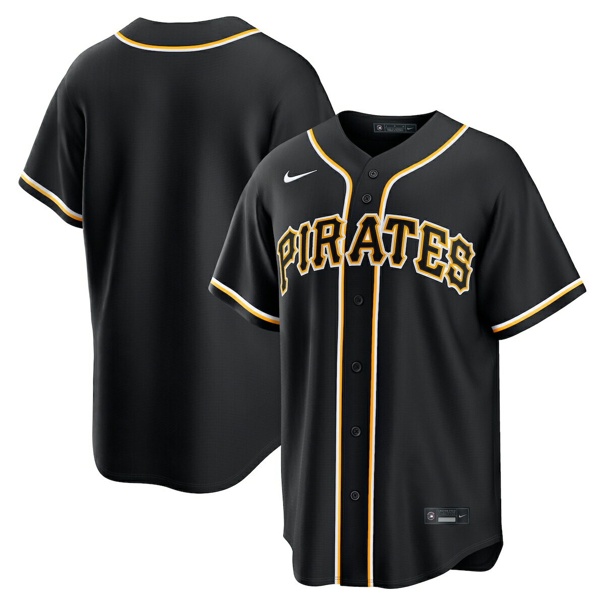 Men's Nike Pittsburgh Pirates Fashion Replica Black Out Jersey