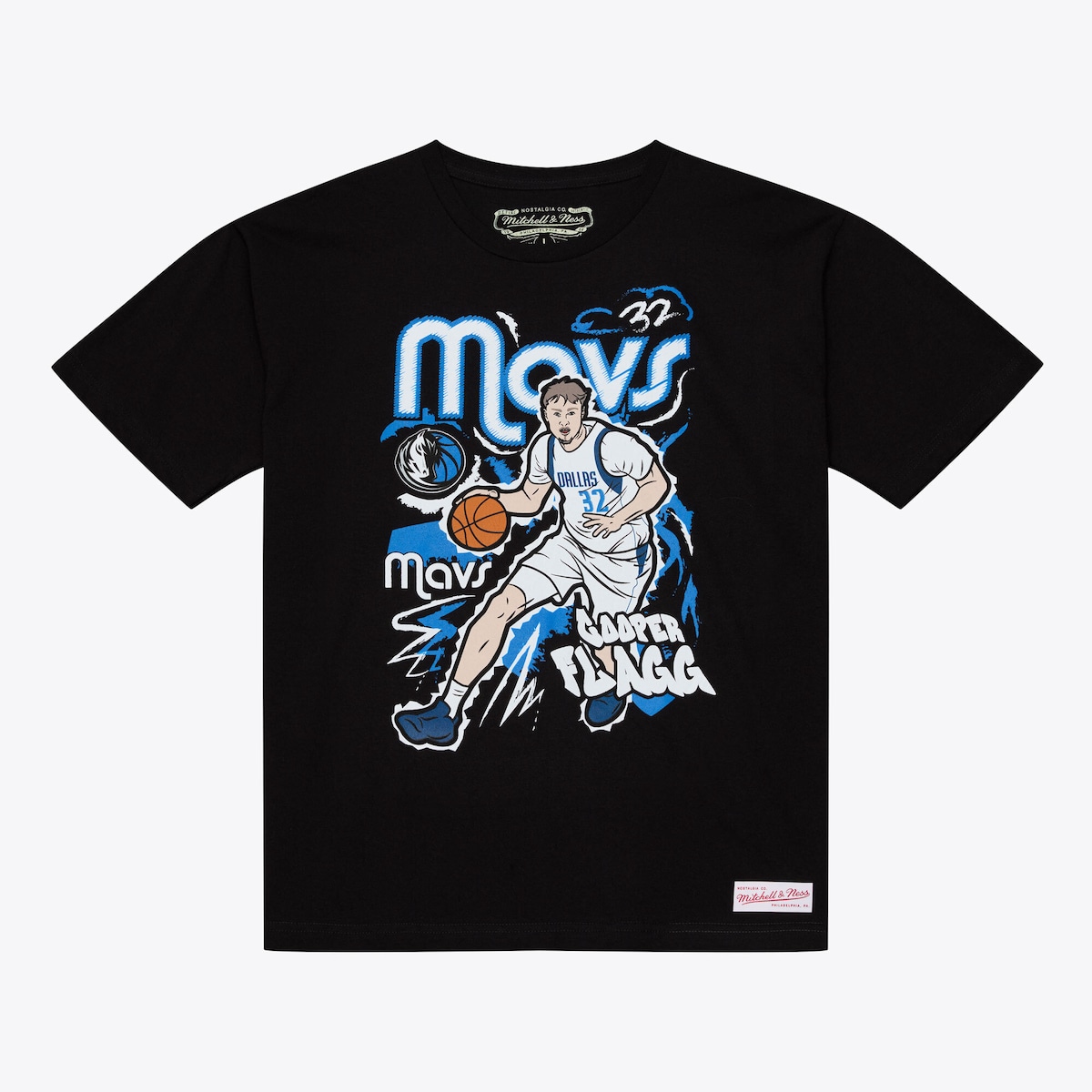 【公式グッズ】NBA マーベリックス クーパー・フラッグ Tシャツ Mitchell & Ness/ミッチェル&ネス メンズ ブラック (M&N Chalked Up SST)|Fanatics公式ストア 店