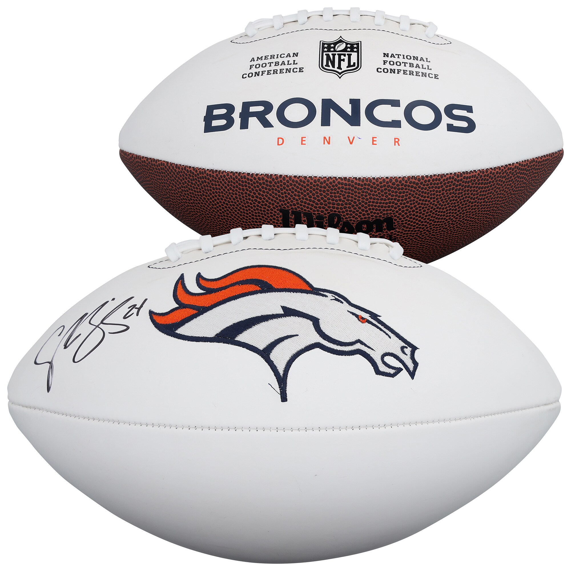 【公式シリアル番号付き】NFL ブロンコス チャンプ・ベイリー 直筆サイン入り フットボール Fanatics Authentic/ファナティクスオーセンティック (AUT FOOTBALL-WHITE PANEL 46097)|Fanatics公式ストア 店