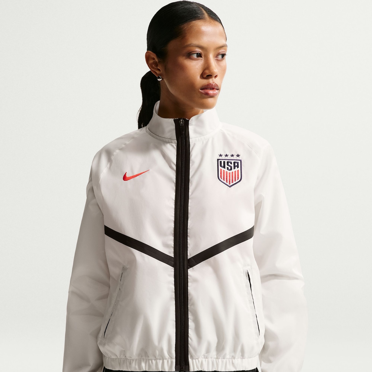 【公式グッズ】NATIONAL TEAM アメリカ代表 ジャケット Nike/ナイキ レディース ホワイト (NIK SU26 Women's Dri-Fit KMD Anthem jacket)｜Fanatics公式ストア 店