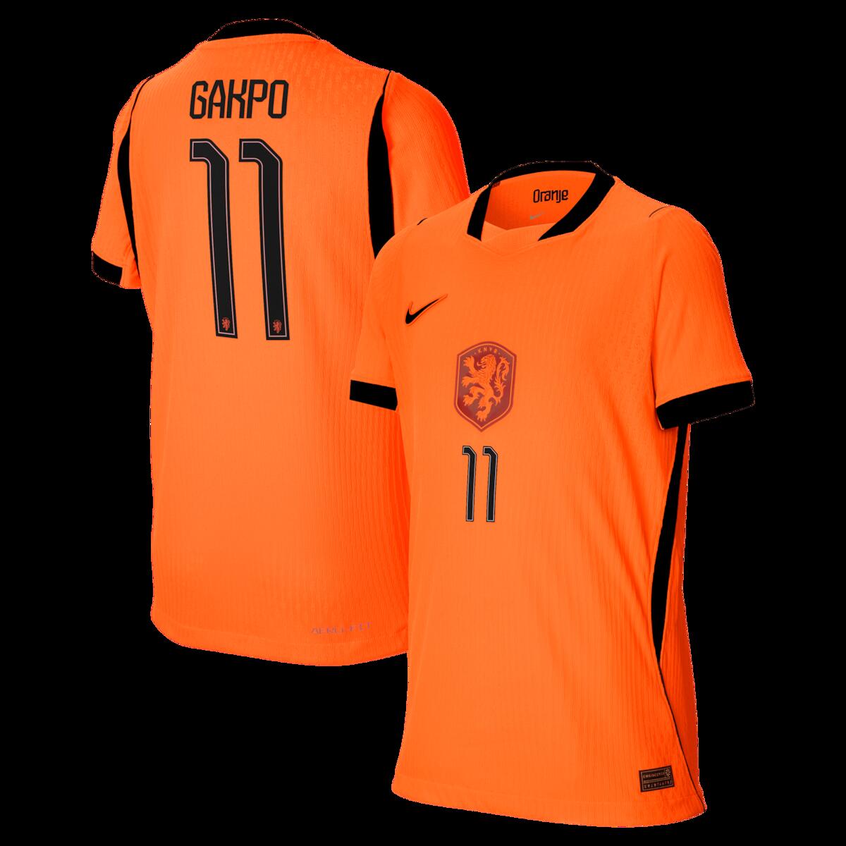 【公式グッズ】NATIONAL TEAM オランダ代表 コーディ・ガクポ ホーム ユニフォーム (オーセンティック) Nike/ナイキ ユース・ジュニアサイズ オレンジ (NIK S26 Youth Match Authentic Jersey - Player)|Fanatics公式ストア 店