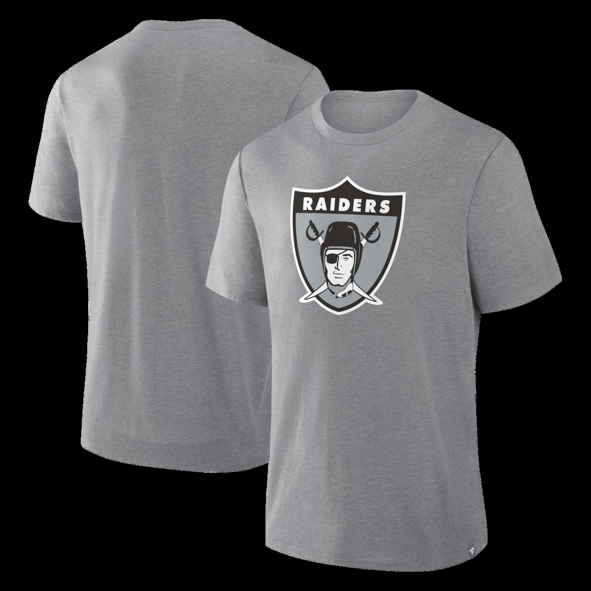 【公式グッズ】NFL レイダース Tシャツ Fanatics/ファナティクス メンズ ヘザーグレイ (FANATICS VINTAGE HERITAGE TRIBUTE TRIBLEND SS TEE)｜Fanatics公式ストア 店