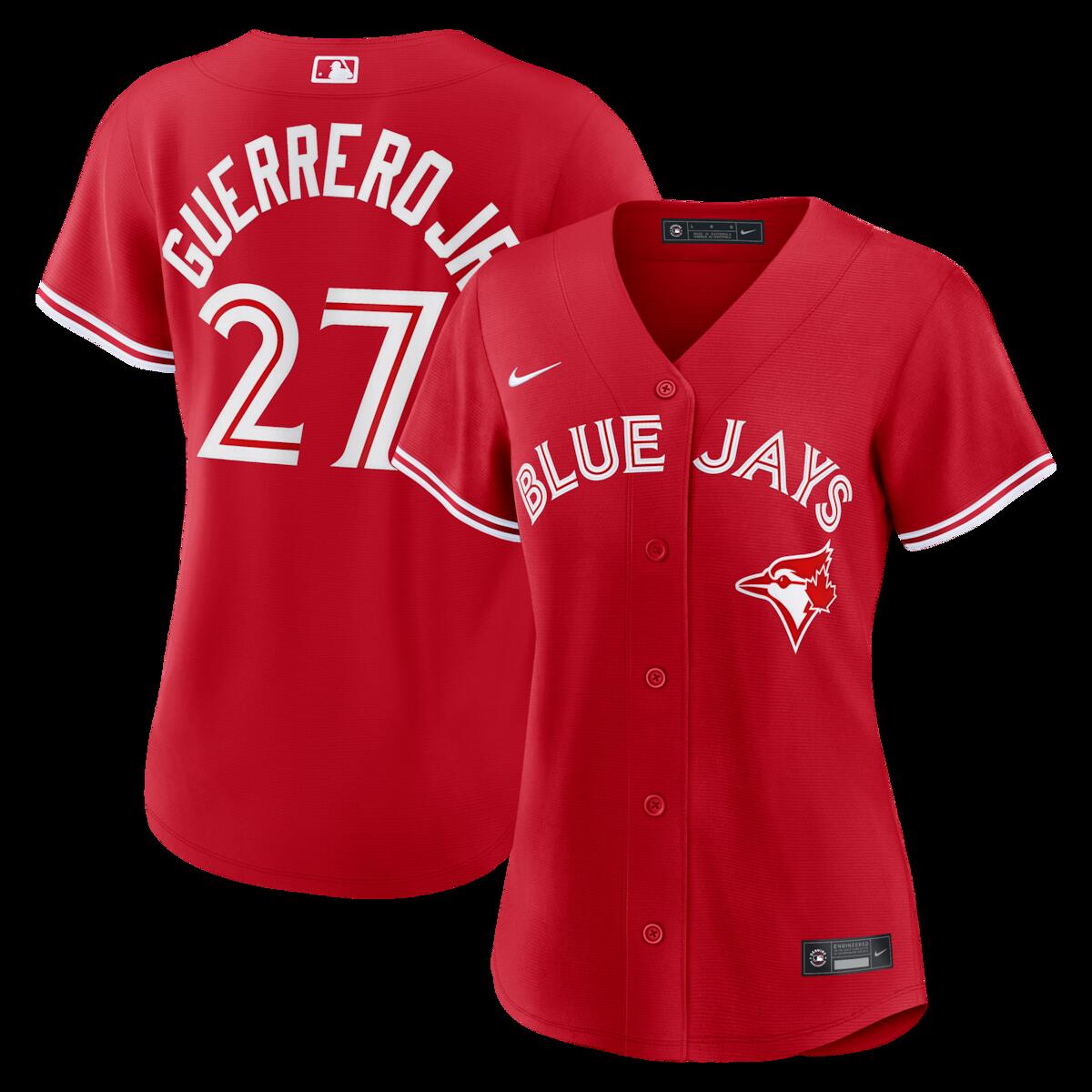 【公式グッズ】MLB ブルージェイズ ウラディミール・ゲレーロJr. レプリカ ユニフォーム Nike/ナイキ レディース レッド (Replica 2026 Women's Player Jersey - LEAGUE SEASONAL)｜Fanatics公式ストア 店 21,985円
