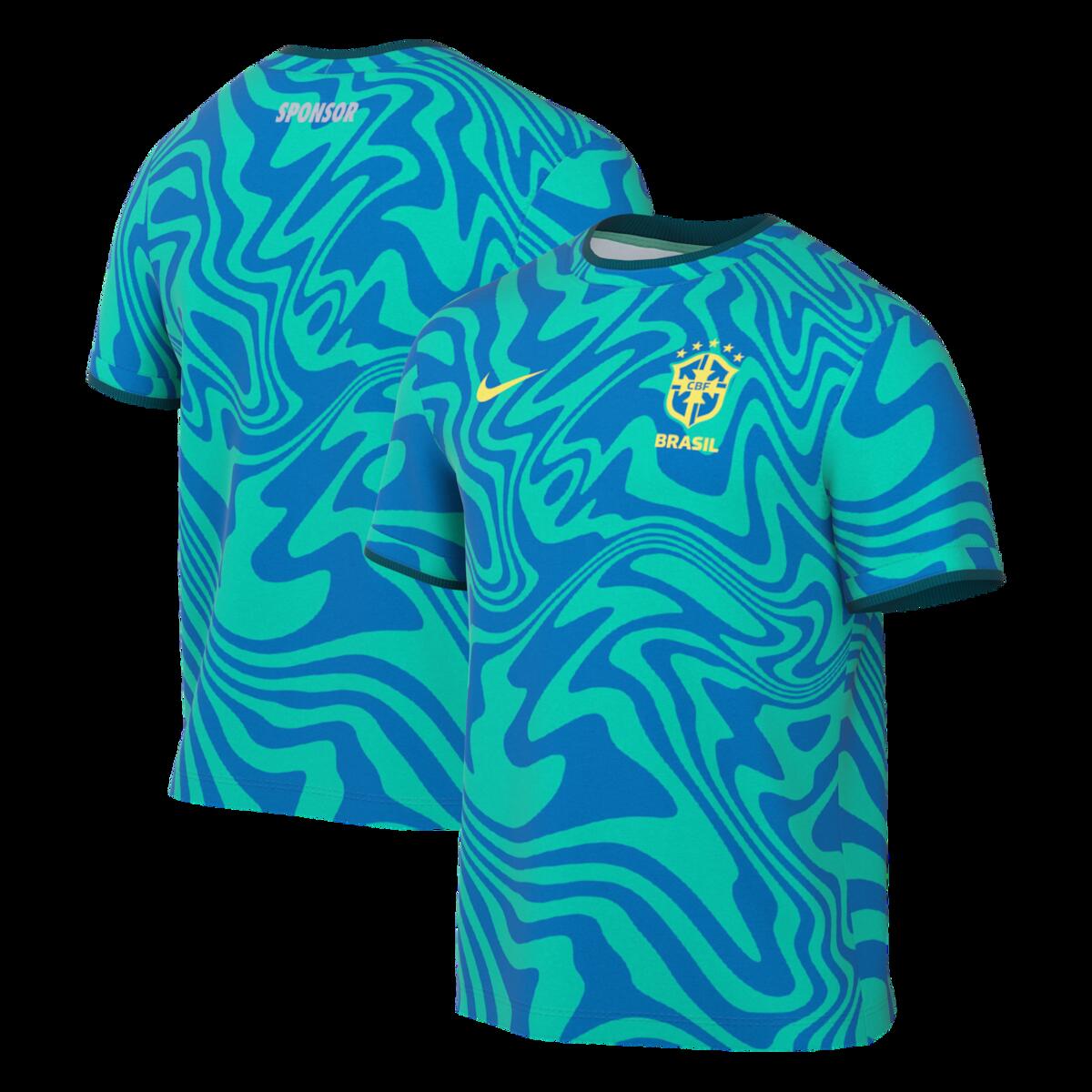 【公式グッズ】NATIONAL TEAM ブラジル代表 プレマッチトップ Nike/ナイキ メンズ グリーン (NIK SU26 Men's Dri-Fit SS Pre-Match Top)｜Fanatics公式ストア 店