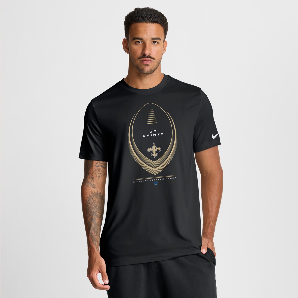【公式グッズ】NFL セインツ Tシャツ Nike/ナイキ メンズ ブラック (Men's Nike Legend Icon Tee)|Fanatics公式ストア 店