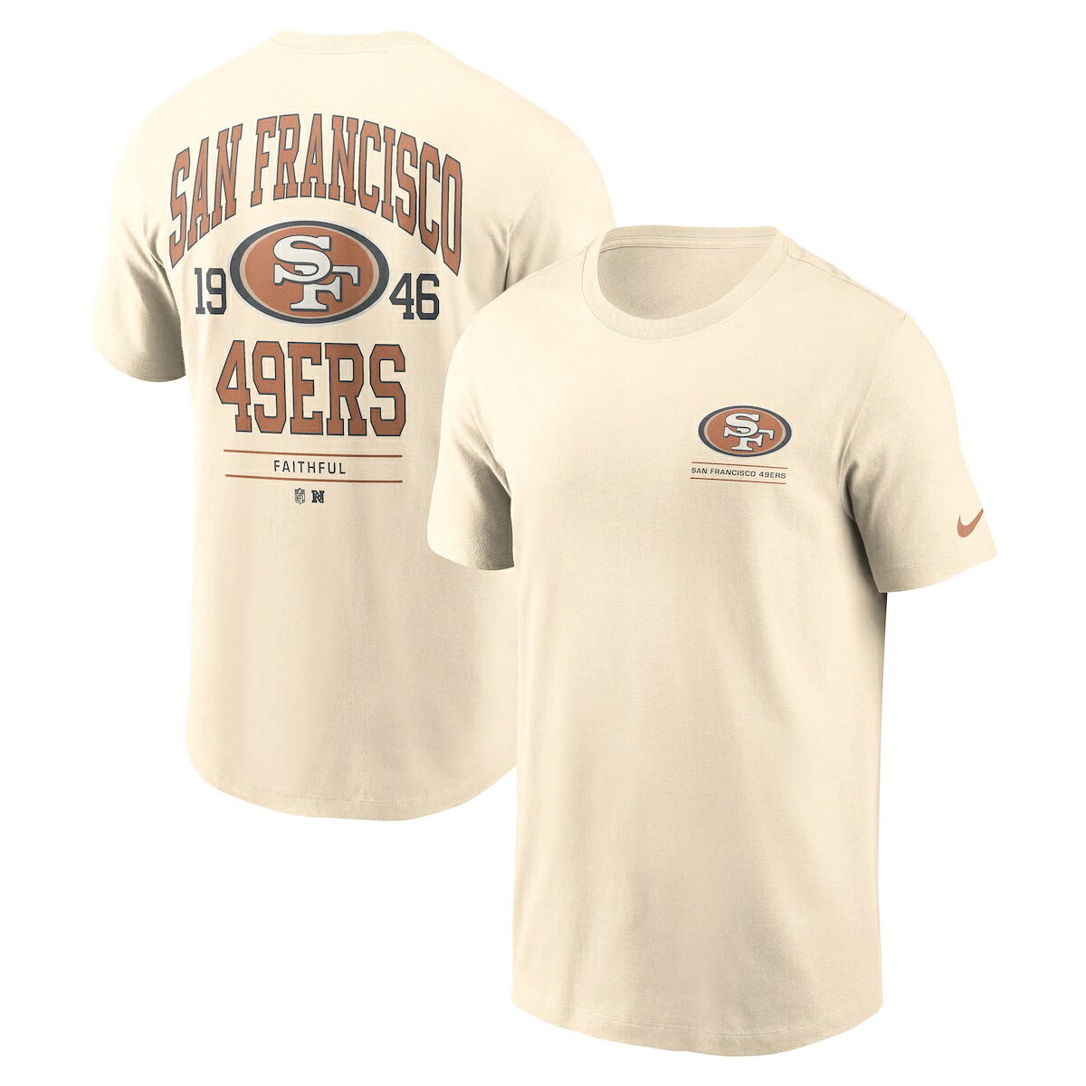 【公式グッズ】NFL 49ers Tシャツ Nike/ナイキ メンズ ナチュラル (MENS NIKE FREESTYLE SS COTTON FREESTYLE TEE)｜Fanatics公式ストア 店
