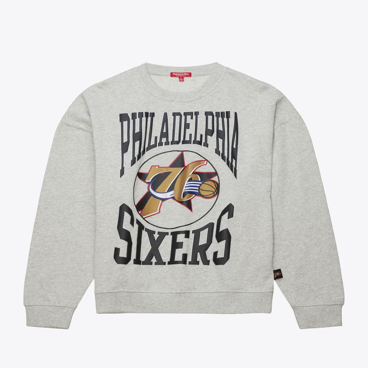 【公式グッズ】NBA 76ers トレーナー Mitchell & Ness/ミッチェル&ネス レディース ヘザーグレイ (SP26 NBA WOMEN\'S LOGO LIGHTWEIGHT CREW 3.0)|Fanatics公式ストア 店