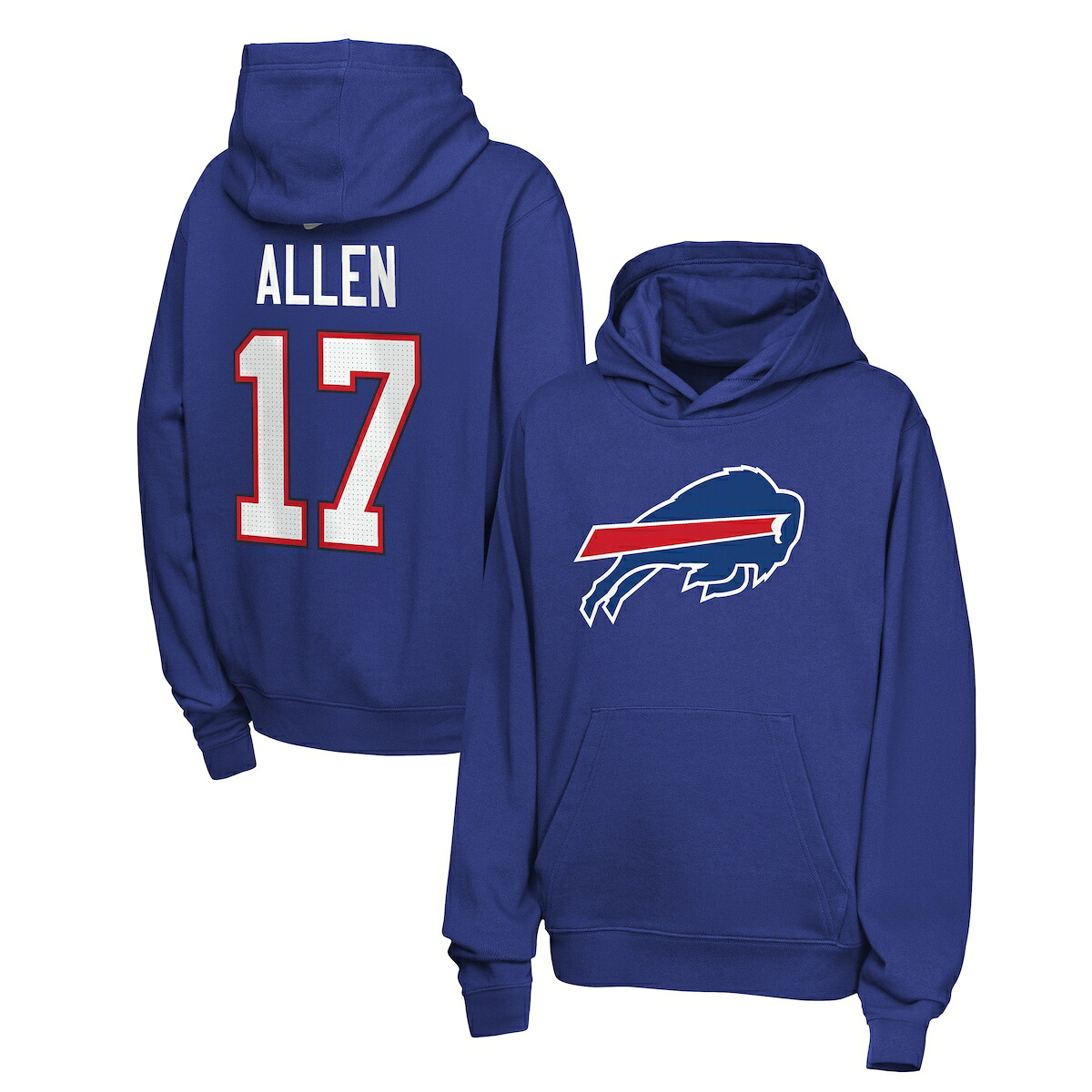【公式グッズ】NFL ビルズ ジョシュ・アレン ネーム&ナンバー フリース パーカー Nike/ナイキ キッズサイズ ロイヤルブルー (Nike N&N Hoodie - Youth)｜Fanatics公式ストア 店