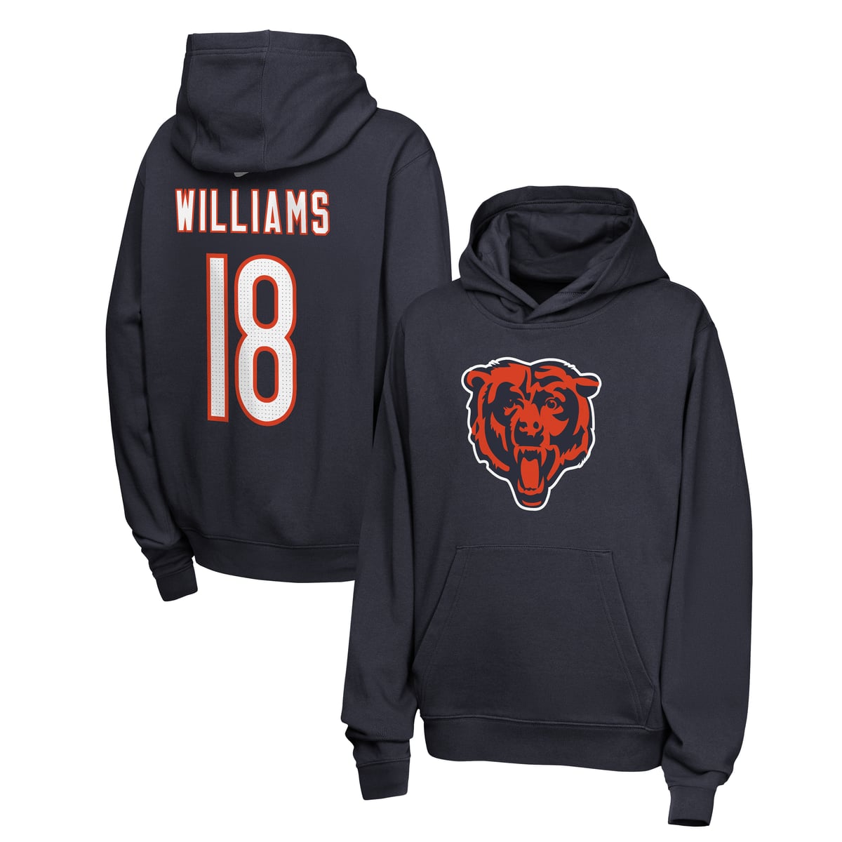 【公式グッズ】NFL ベアーズ ケイレブ・ウィリアムズ ネーム&ナンバー フリース パーカー Nike/ナイキ キッズサイズ ネイビー (Nike N&N Hoodie - Youth)｜Fanatics公式ストア 店