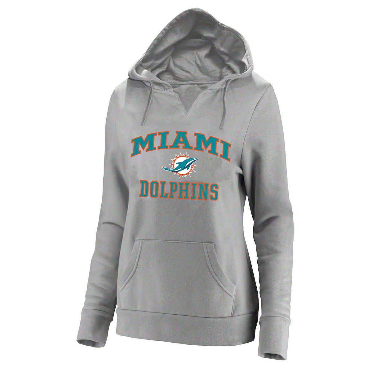 【公式グッズ】NFL ドルフィンズ パーカー Fanatics/ファナティクス レディース ヘザーグレイ (NFL Womens PRF Plus Heart & Soul Notch Neck POH - R)|Fanatics公式ストア 店