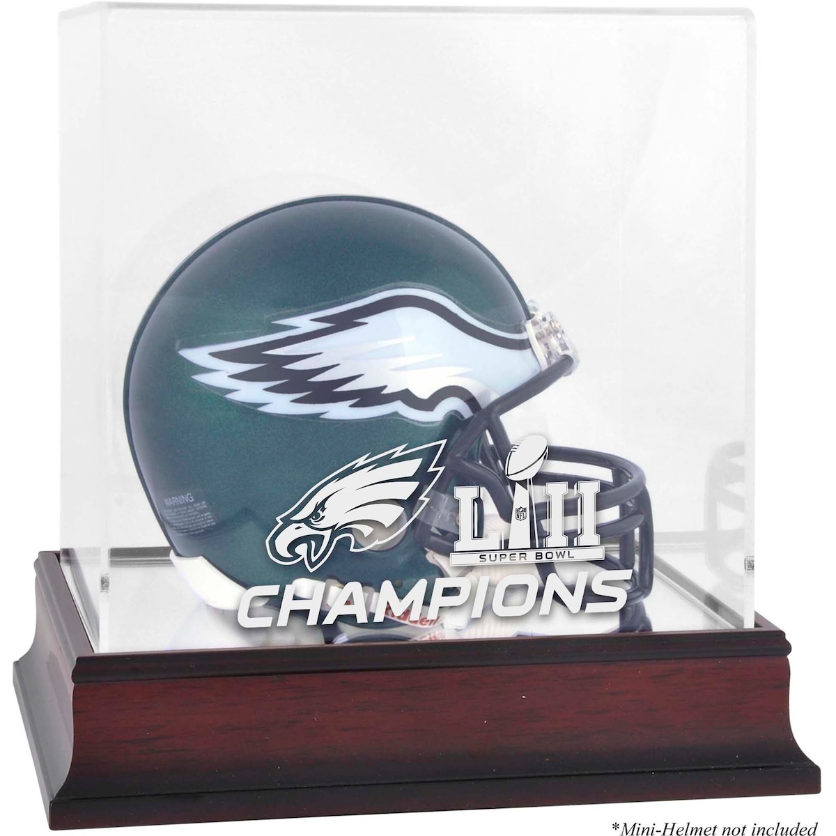 【公式グッズ】NFL イーグルス コレクタブル用 ミニヘルメットケース Fanatics Authentic/ファナティクスオーセンティック (SB52 Champs Mini Helmet Display Case)|Fanatics公式ストア 店