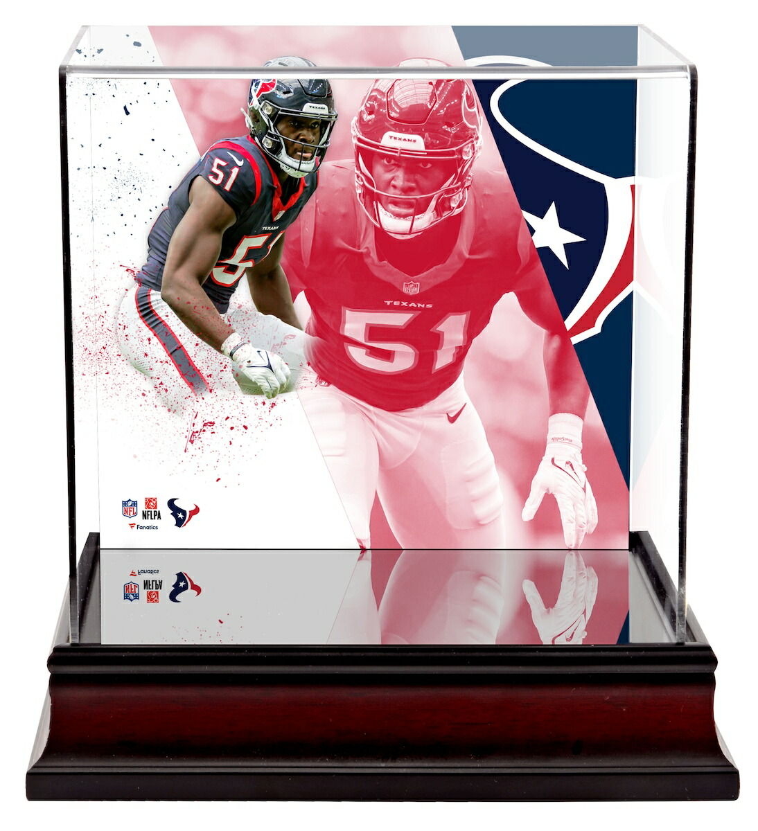 【公式グッズ】NFL テキサンズ ウィル・アンダーソン・Jr コレクタブル用 ミニヘルメットケース Fanatics Authentic/ファナティクスオーセンティック (UNS FB MINI HELMET DISPLAY CASE 45149)|Fanatics公式ストア 店