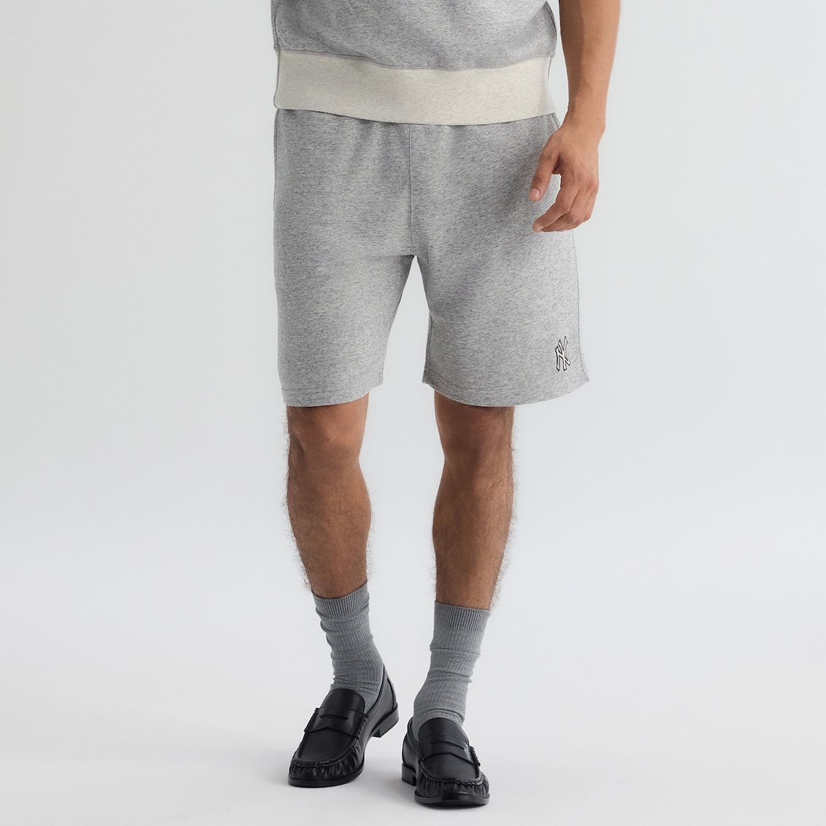 【公式グッズ】MLB ヤンキース ハーフパンツ Fanatics/ファナティクス メンズ ヘザーグレイ (FANATICS AGILE SIDELINE TERRY SHORT)|Fanatics公式ストア 店