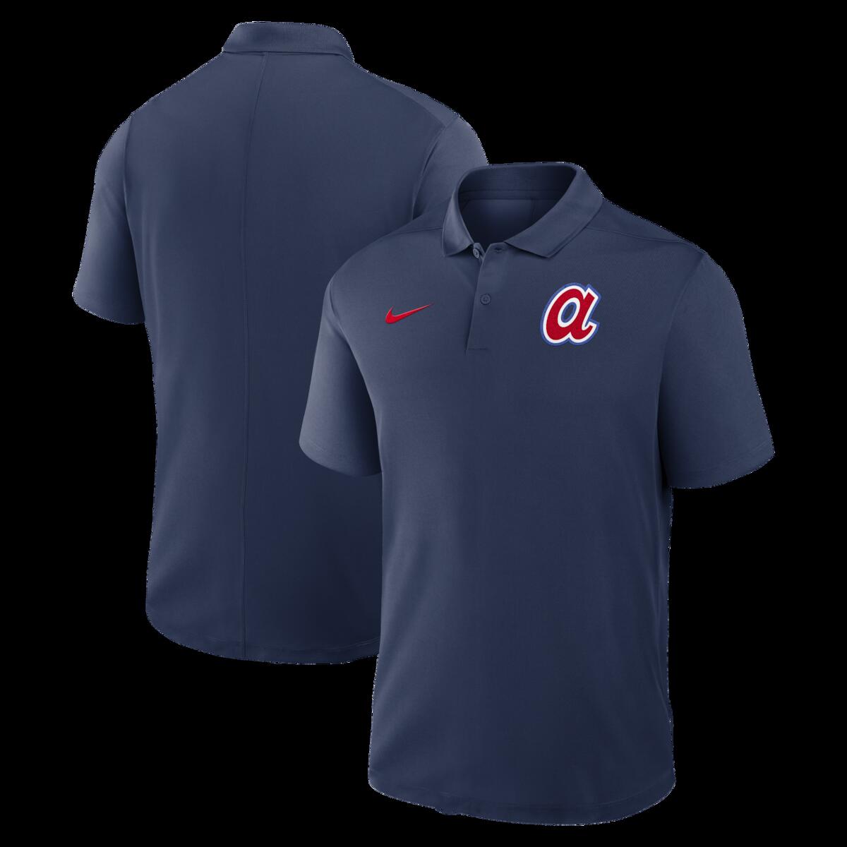 【公式グッズ】MLB ブレーブス ポロシャツ Nike/ナイキ メンズ ネイビー (MENS ALTERNATE VICTORY POLO)｜Fanatics公式ストア 店