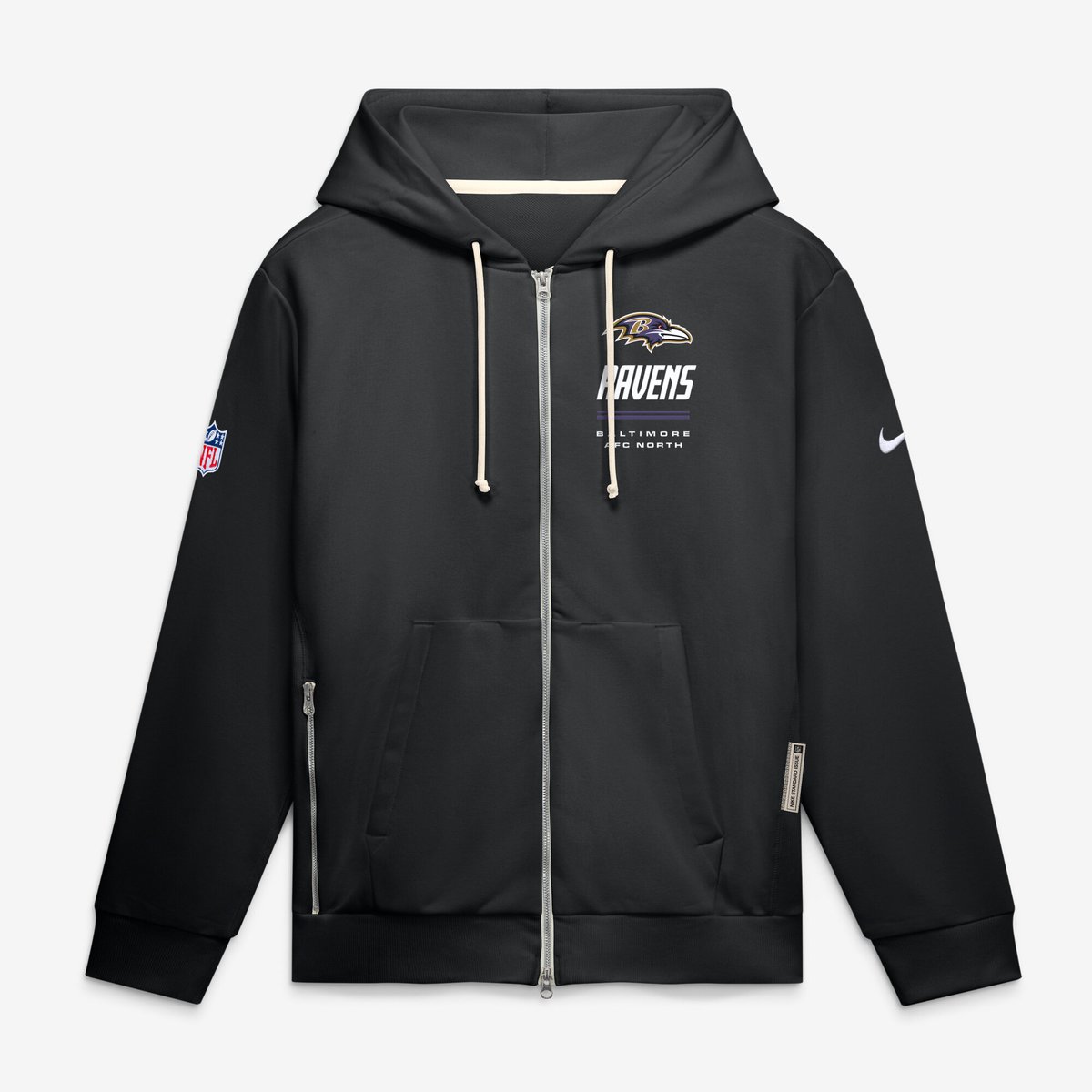 【公式グッズ】NFL レイブンズ ジップアップ パーカー Nike/ナイキ メンズ ブラック (M NK DF SI FZ HOODIE)|Fanatics公式ストア 店