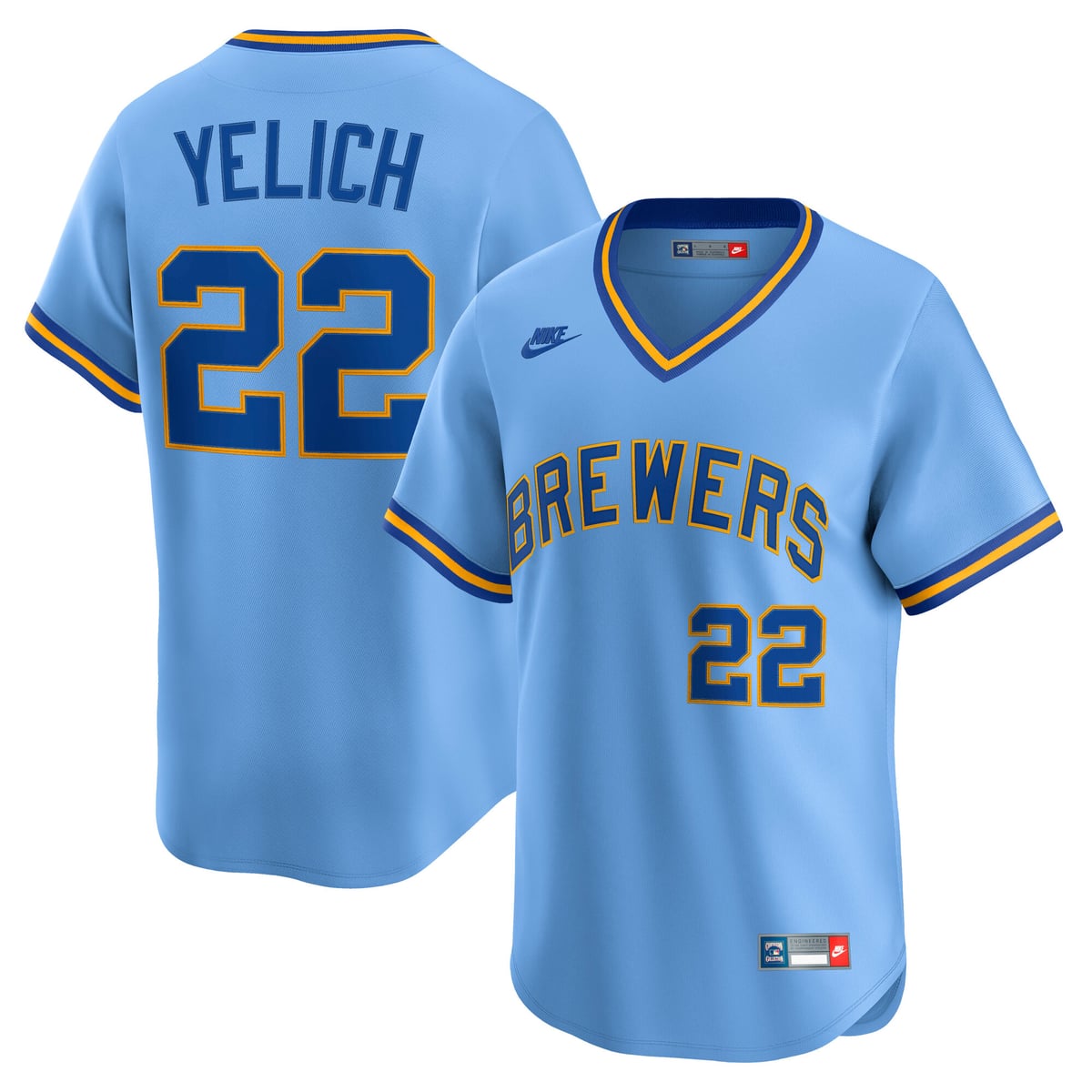 【公式グッズ】MLB ブルワーズ クリスチャン・イェリッチ リミテッド ユニフォーム Nike/ナイキ メンズ パウダーブルー (SP25 Nike Mens Limited Cooperstown Player Jersey)｜Fanatics公式ストア 店