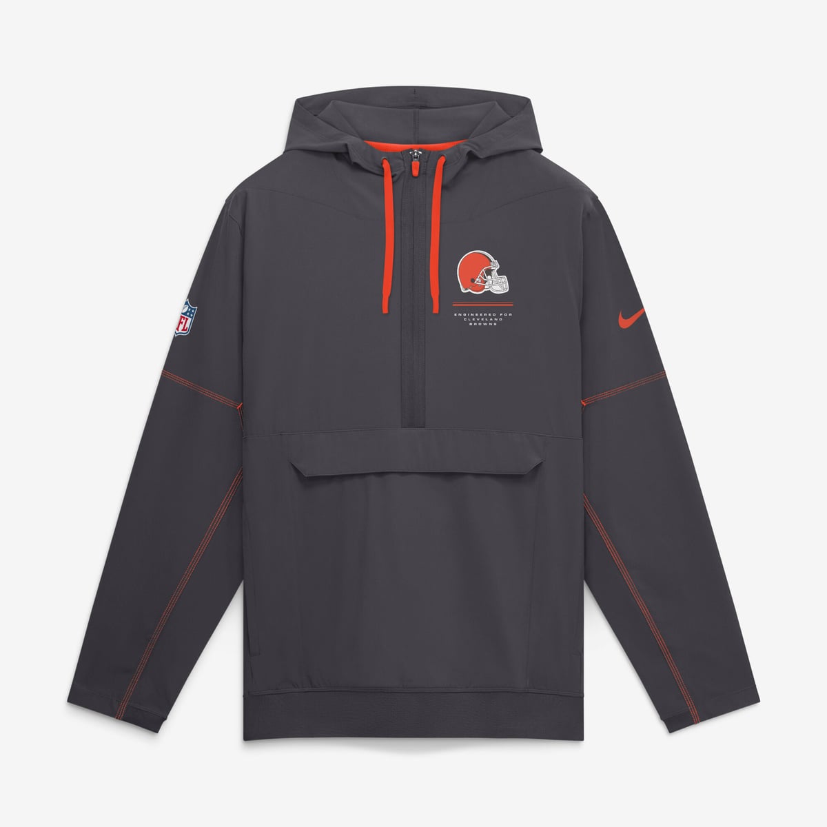 【公式グッズ】NFL ブラウンズ プルオーバー Nike/ナイキ メンズ チャコール (M NK ANORAK LS)｜Fanatics公式ストア 店