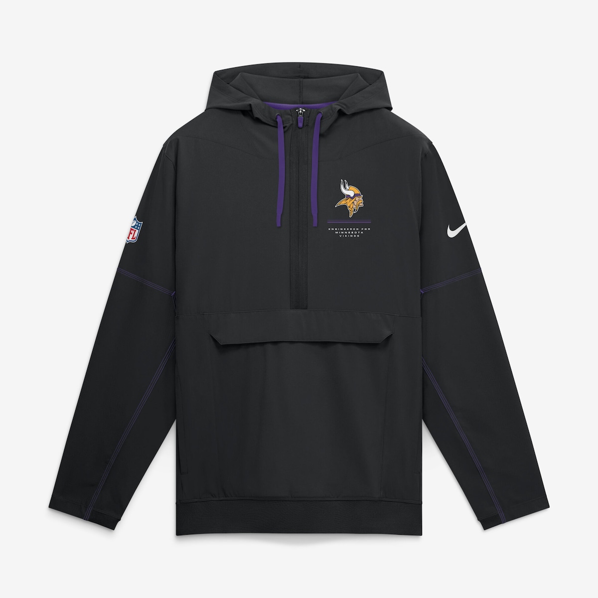 【公式グッズ】NFL バイキングス プルオーバー Nike/ナイキ メンズ ブラック (M NK ANORAK LS)｜Fanatics公式ストア 店